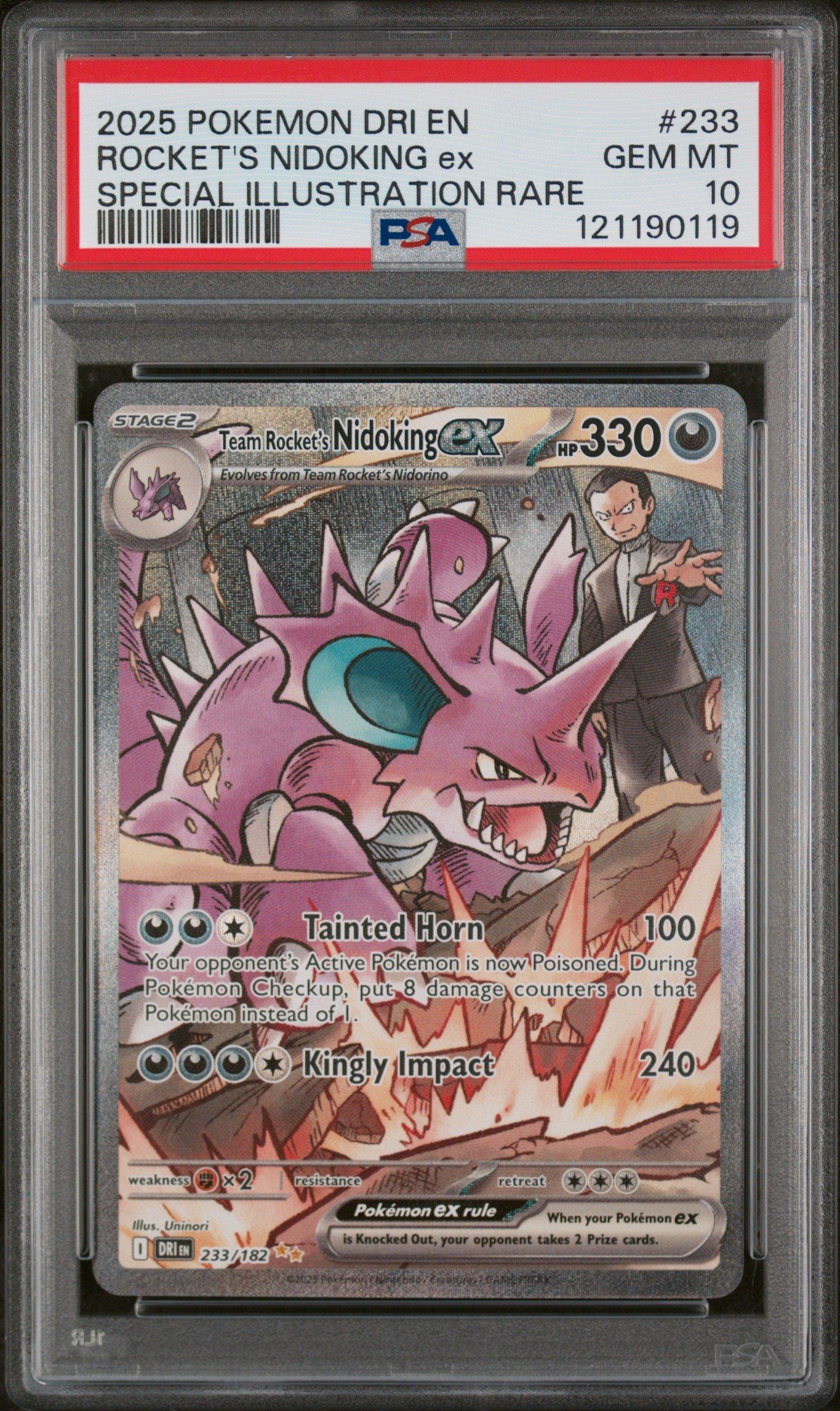 2025 Pokemon Dri En-destined Rivals 233 Team Rocket's Nidoking Ex