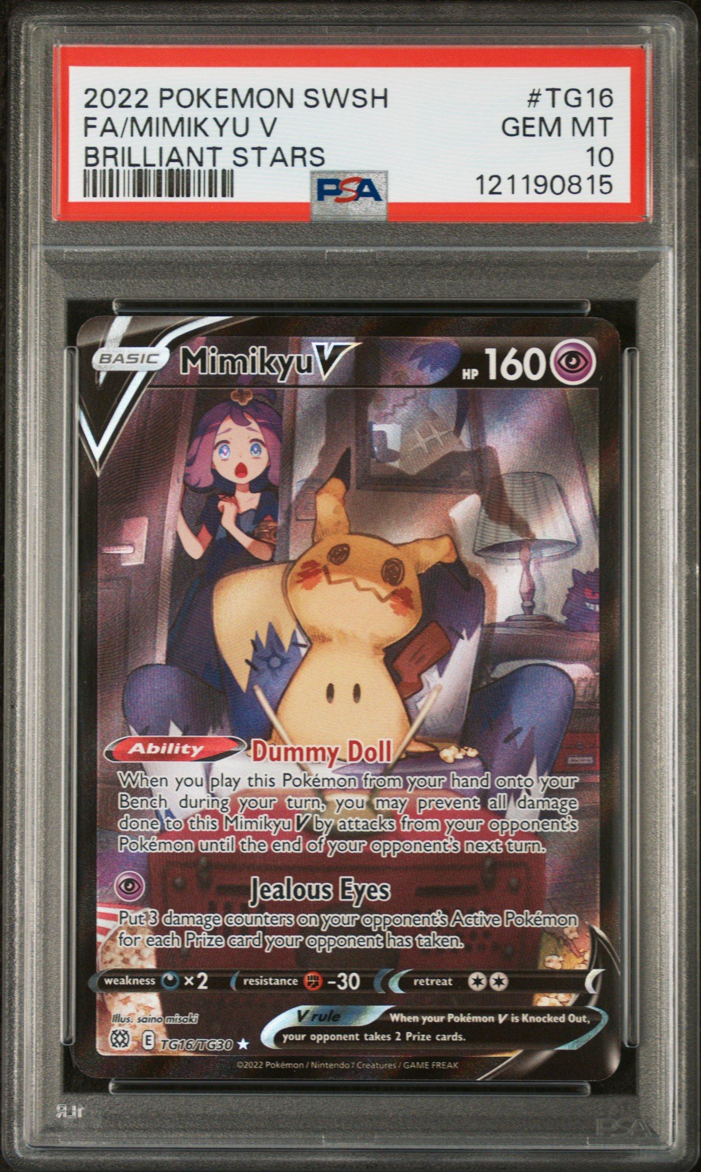 2022 Pokemon Sword & Shield Brilliant Stars Tg16 Full Art/mimikyu