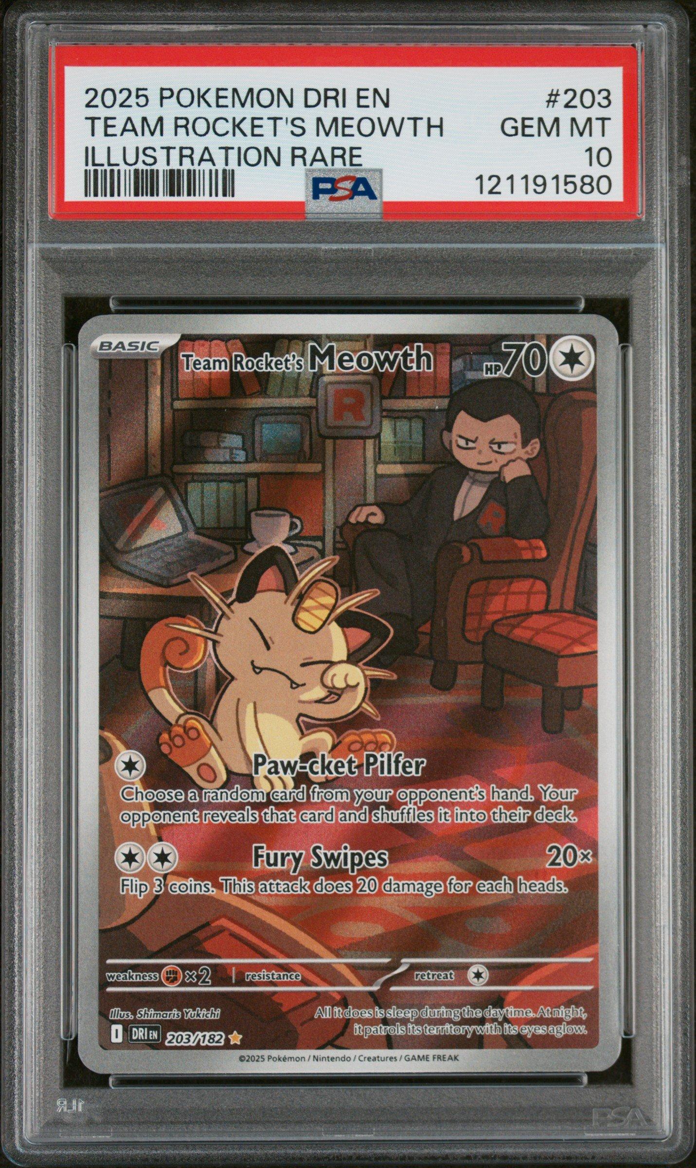 2025 Pokemon Dri En-destined Rivals 203 Team Rocket's Meowth