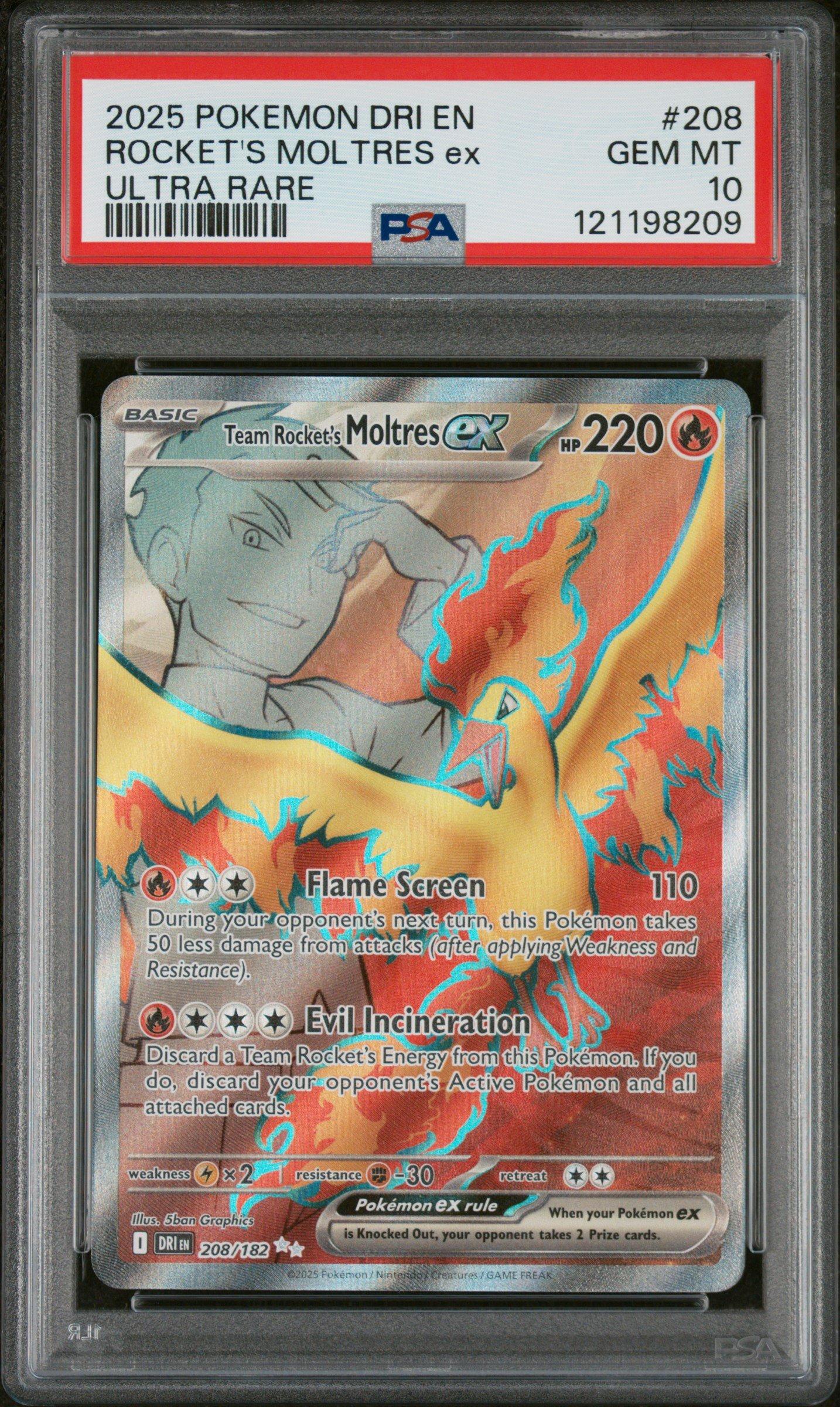 ロットムのニュクスEX 280HP ポケモンカード 2025 Pokemon Dri En-destined Rivals 208 Team Rocket's Moltres Ex