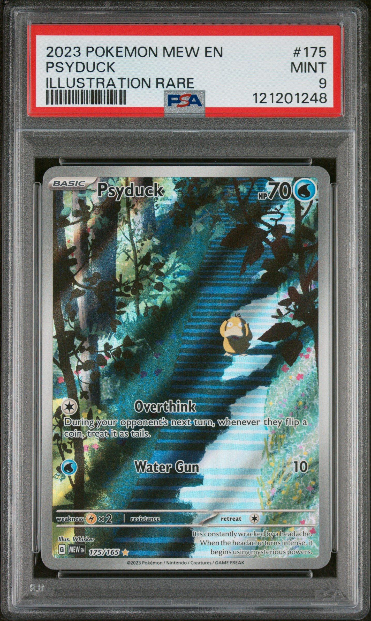 ポケモンカードゲーム PSYDUCK 2023 ART RARE #175 2023 Pokemon Mew En-151 175 Psyduck Illustration Rare PSA 9 Graded