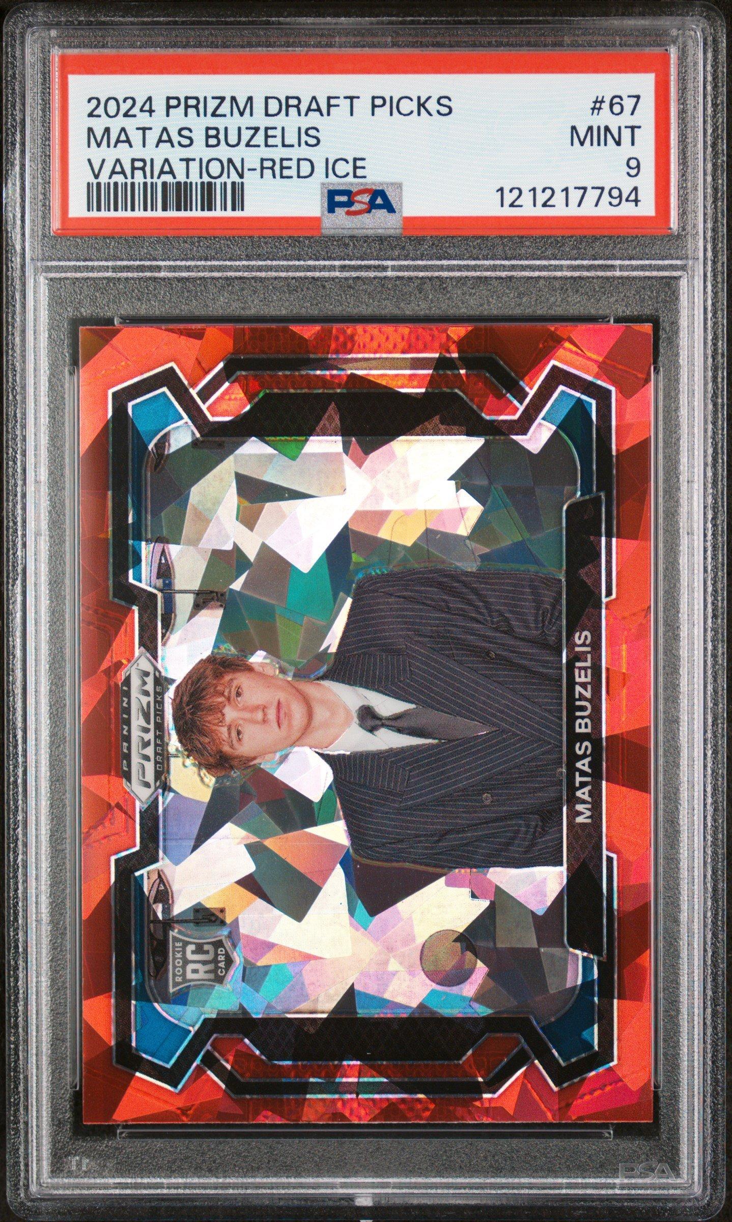 ASTRO★POP UP★ムンビンセット★立体カード★フォトセット★シールポスカ 2024 Panini Prizm Draft Picks 67 Matas Buzelis Variation-red Ice