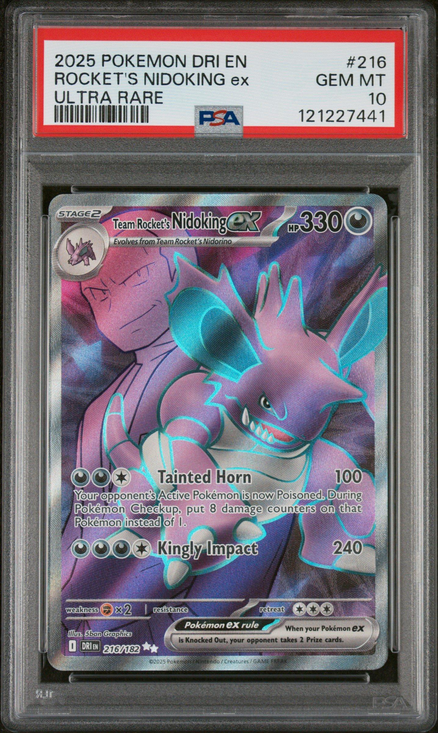 2025 Pokemon Dri En-destined Rivals 216 Team Rocket's Nidoking Ex
