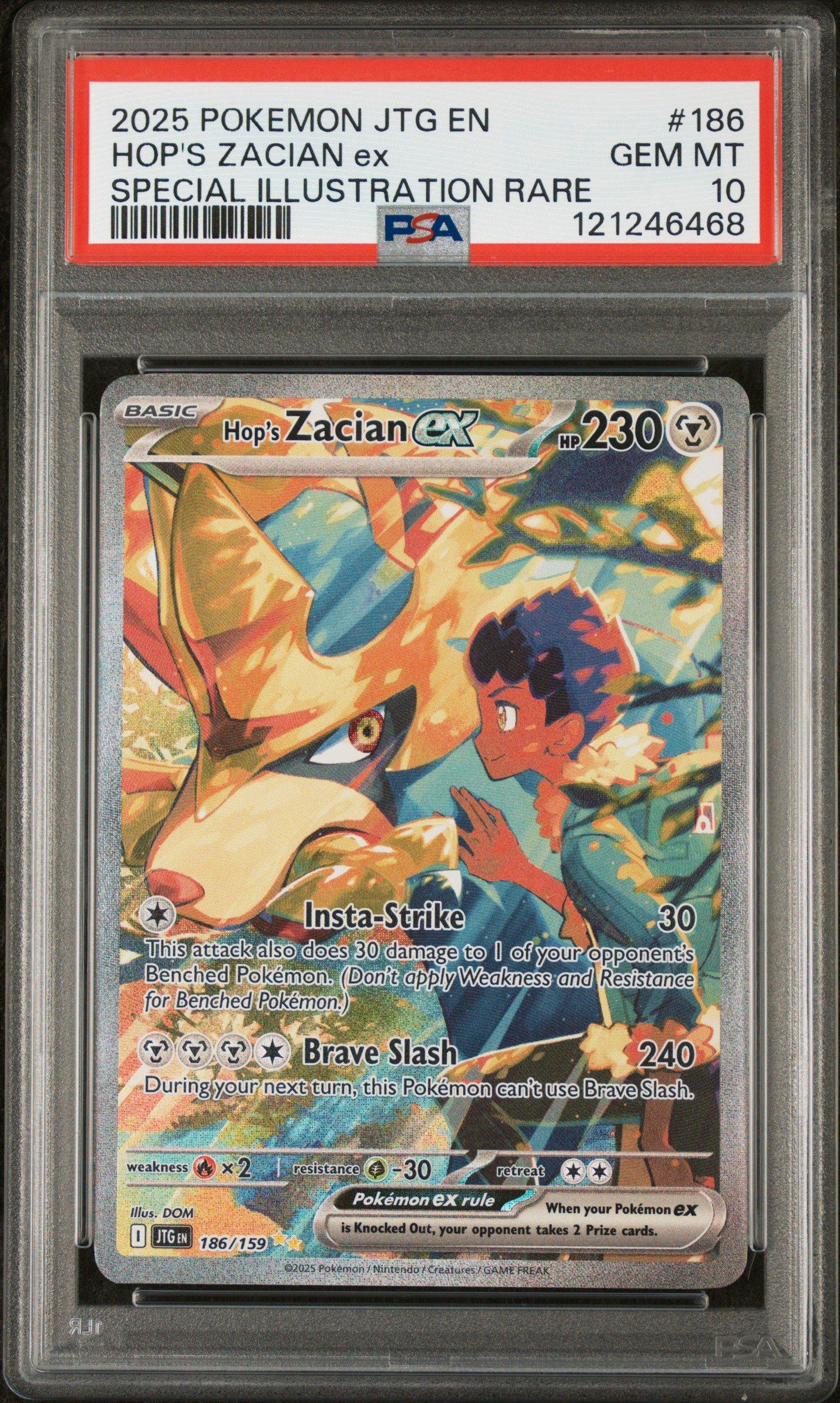 2025 Pokemon Jtg En-journey Together 186 Hop's Zacian Ex Special