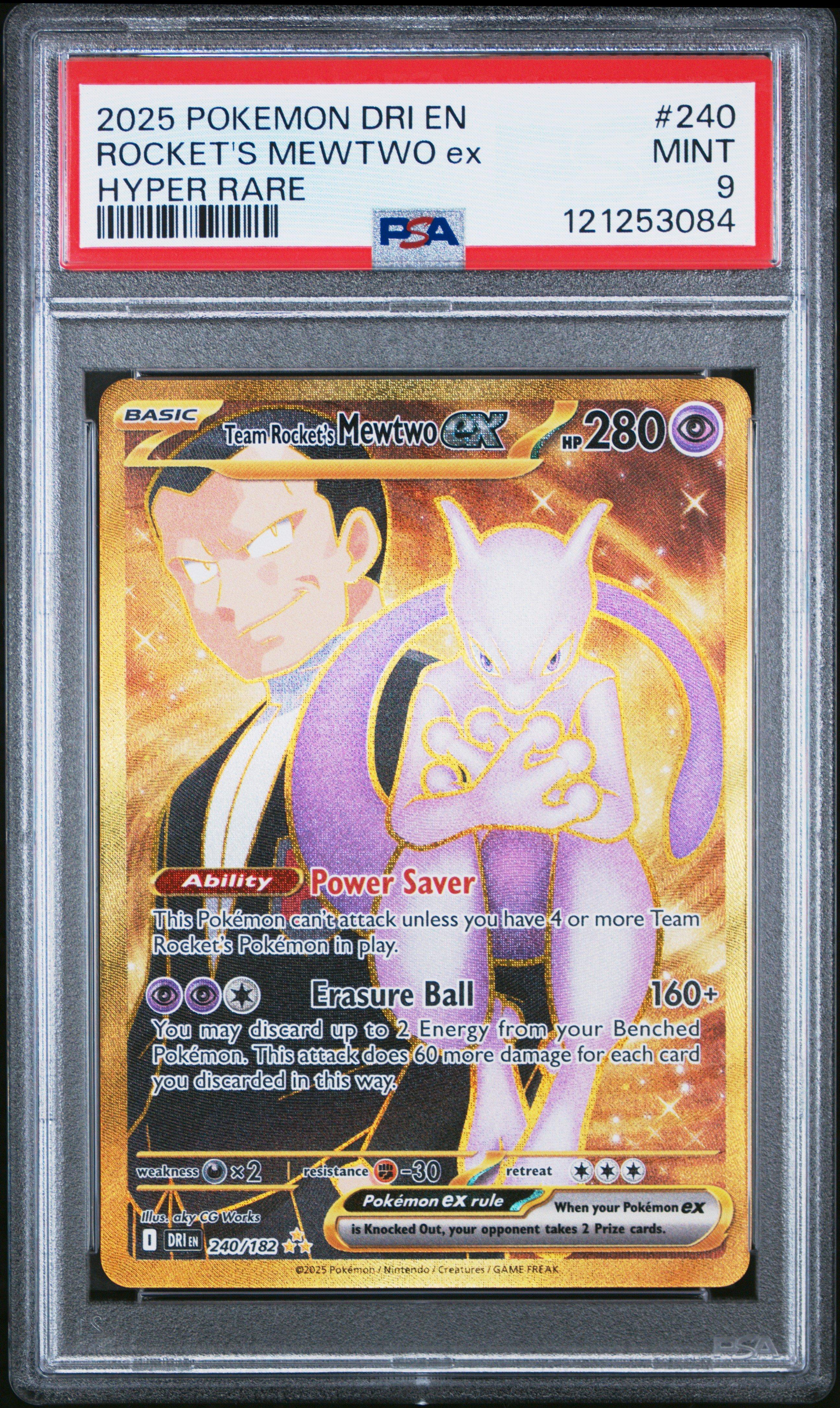 2025 Pokemon Dri En-destined Rivals 240 Team Rocket's Mewtwo Ex