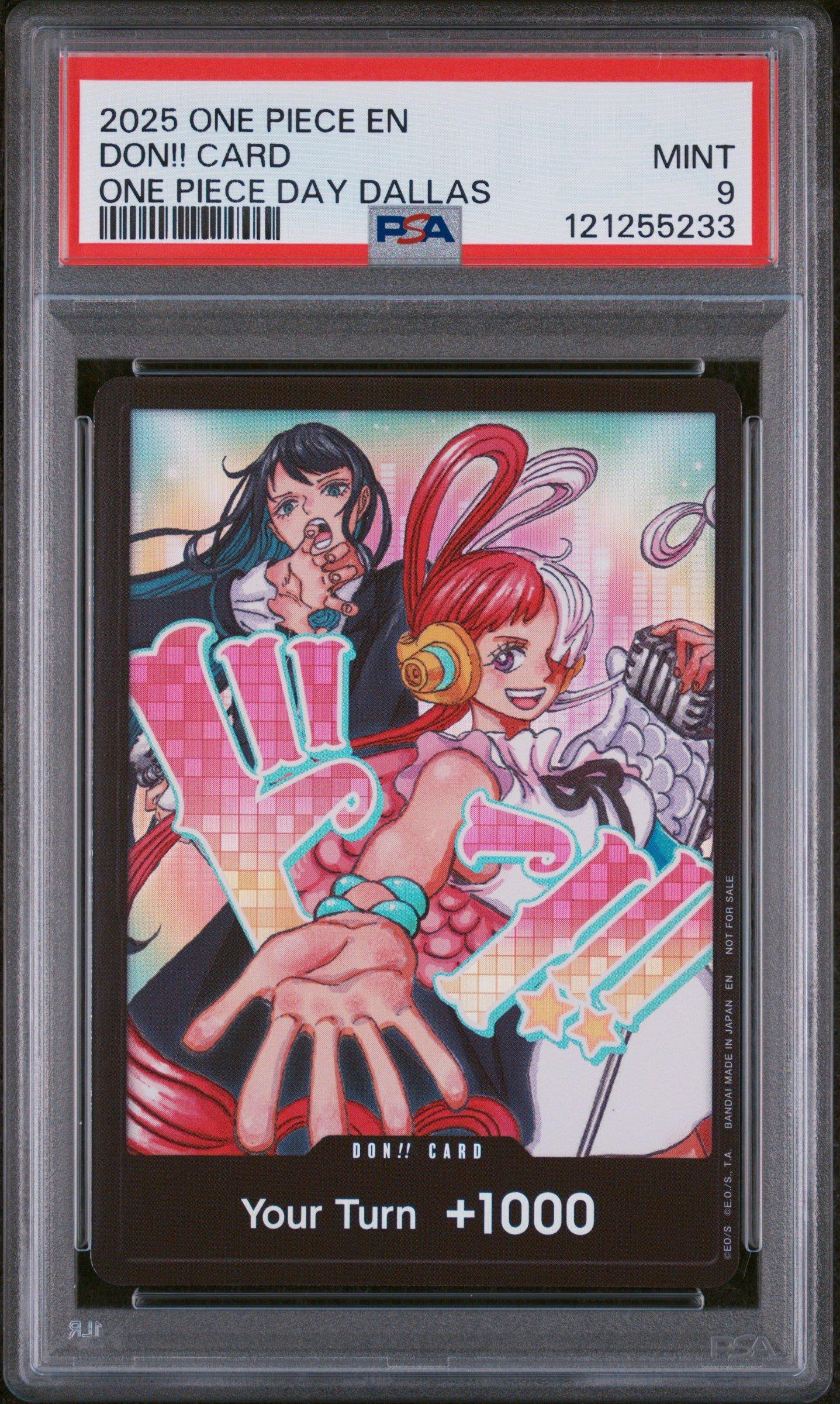 ワンピース カードゲーム 2025 ONE PIECE DON!! CARD BONNEY PSA10 2025 One Piece Promos Don!! Card One Piece Day Dallas PSA 9 Graded