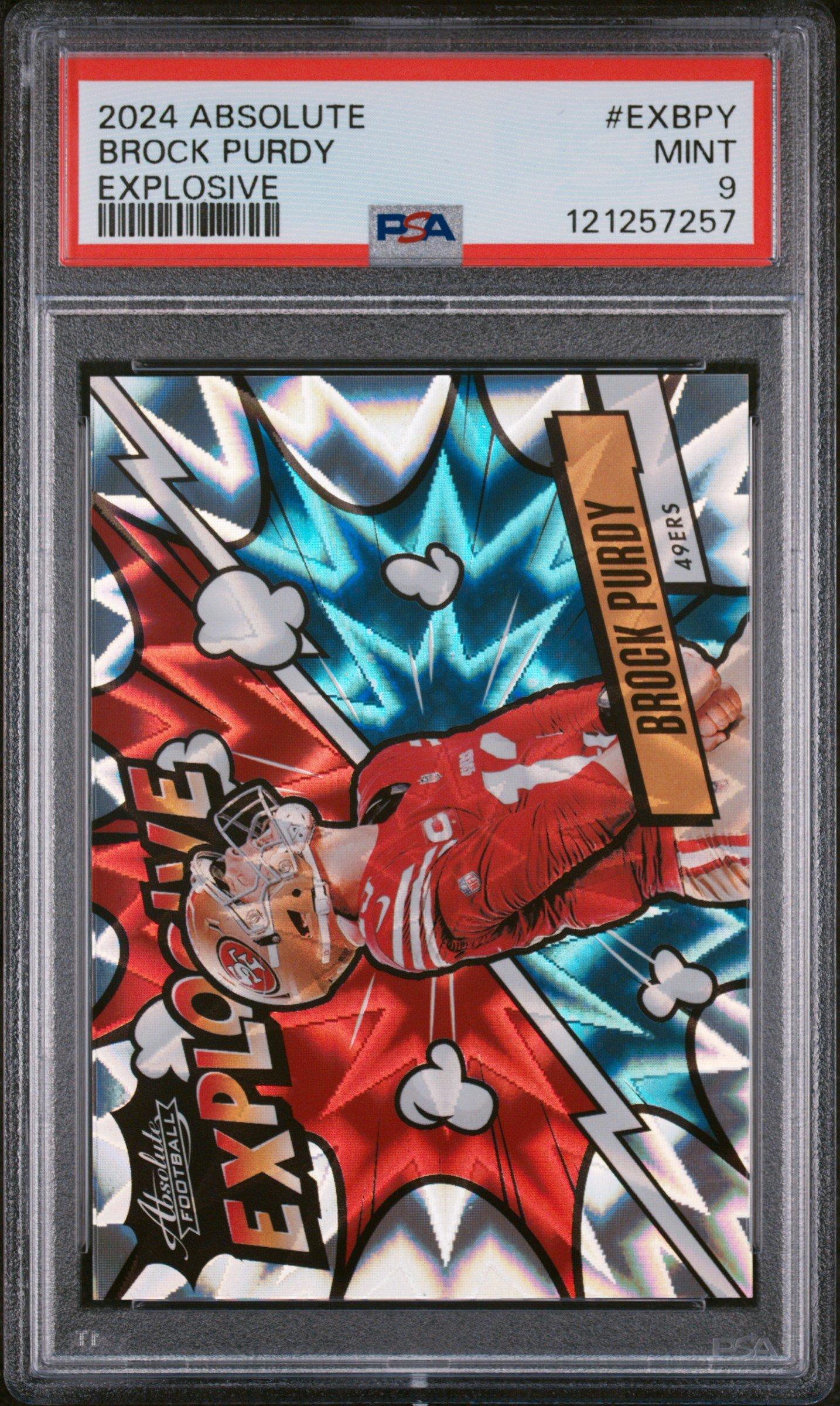2024 Panini Absolute Explosive Exbpy Brock Purdy PSA 9