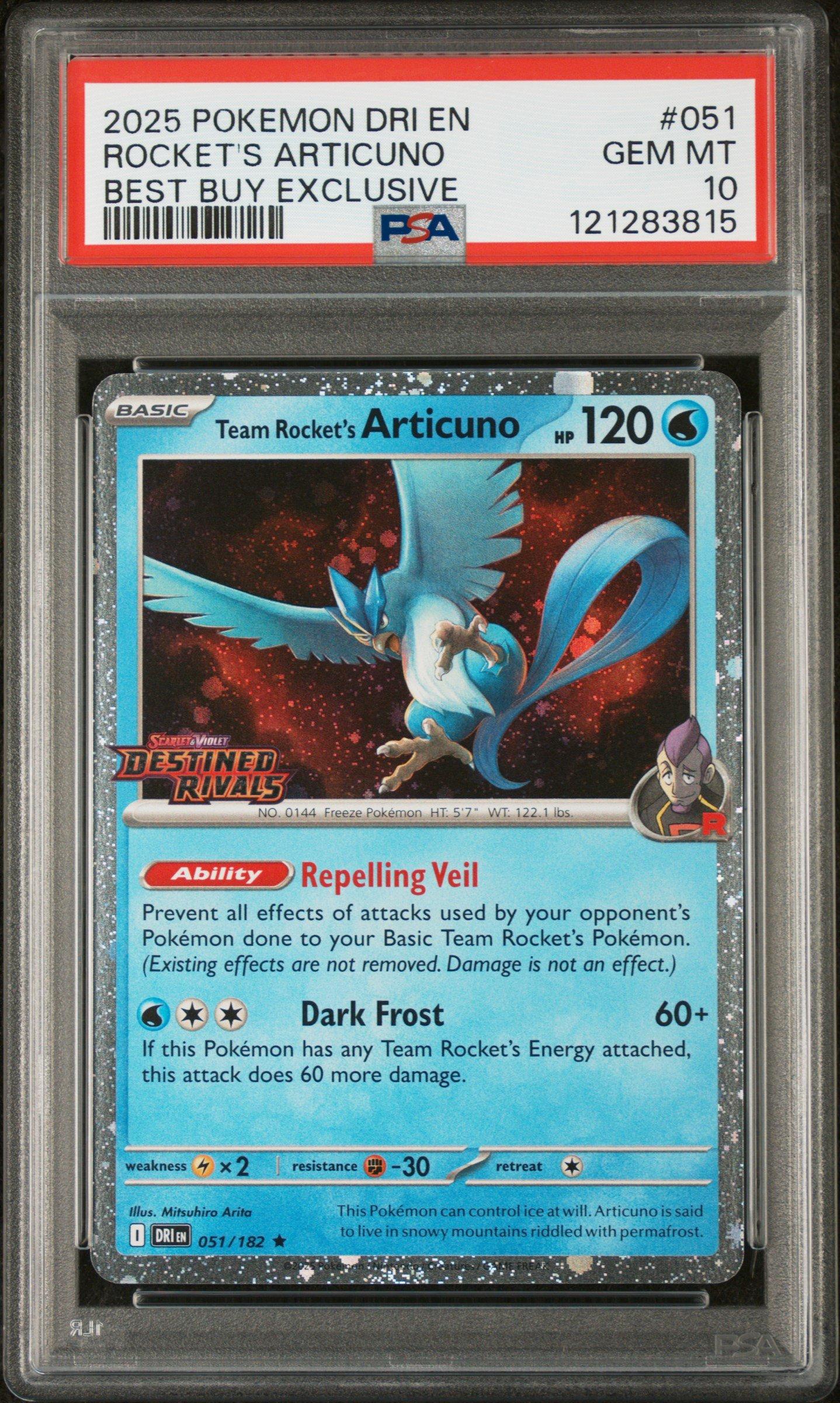 2025 Pokemon Dri En-destined Rivals 051 Team Rocket's Articuno