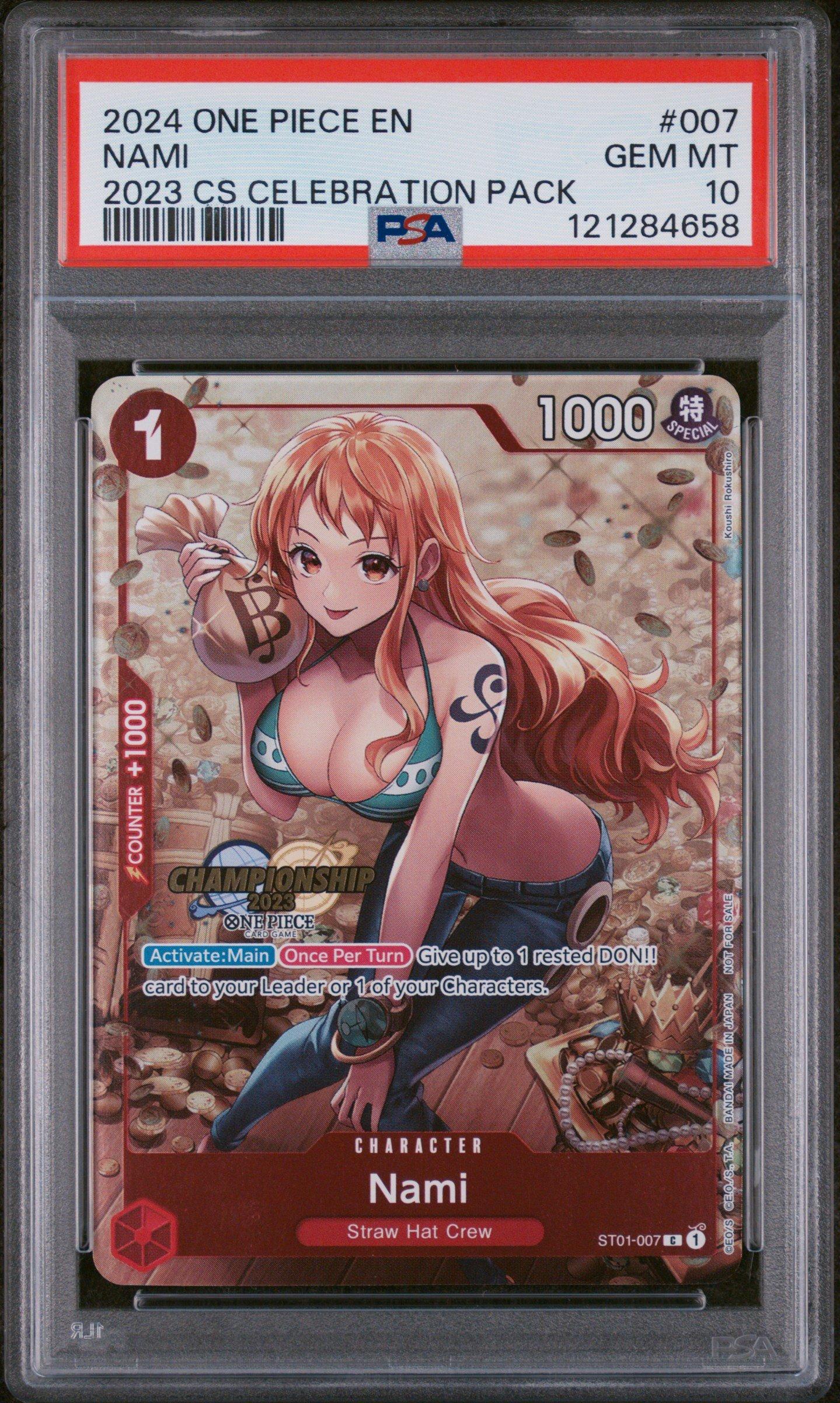 2024 One Piece Championship 2023 Celebration Pack 007 Nami PSA 10