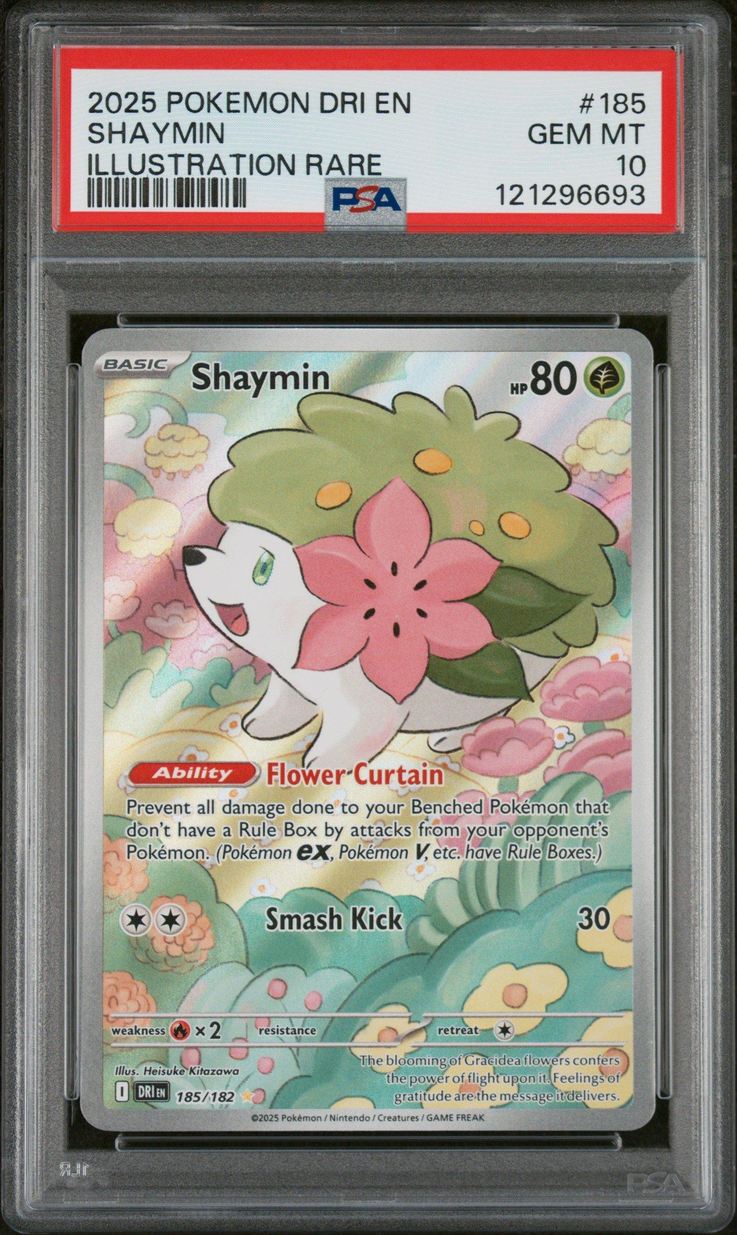 2025 Pokemon Dri En-destined Rivals 185 Shaymin Illustration