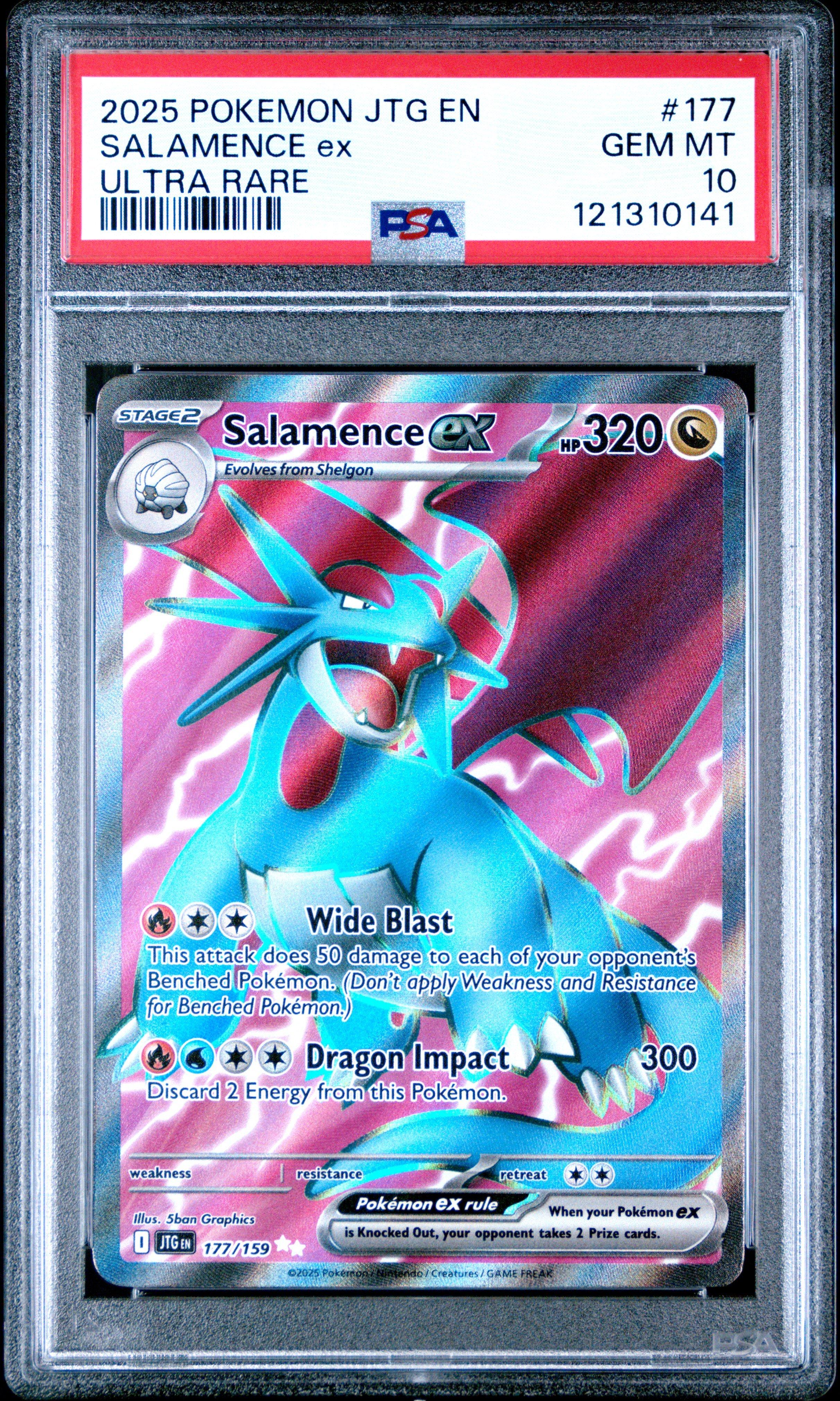 2025 Pokemon Jtg En-journey Together 177 Salamence Ex Ultra Rare