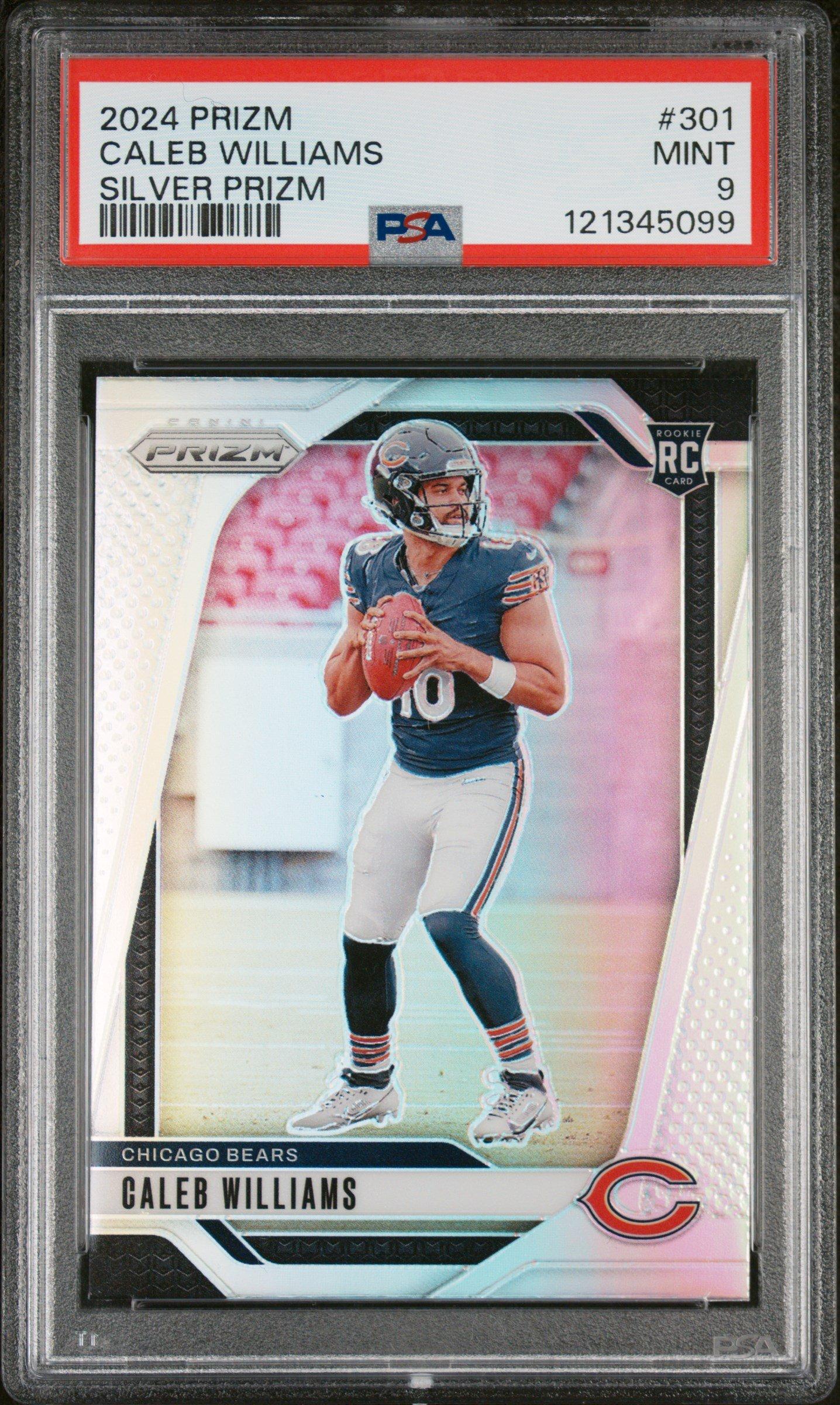 2024 Panini Prizm 301 Caleb Williams Silver Prizm PSA 9 Graded
