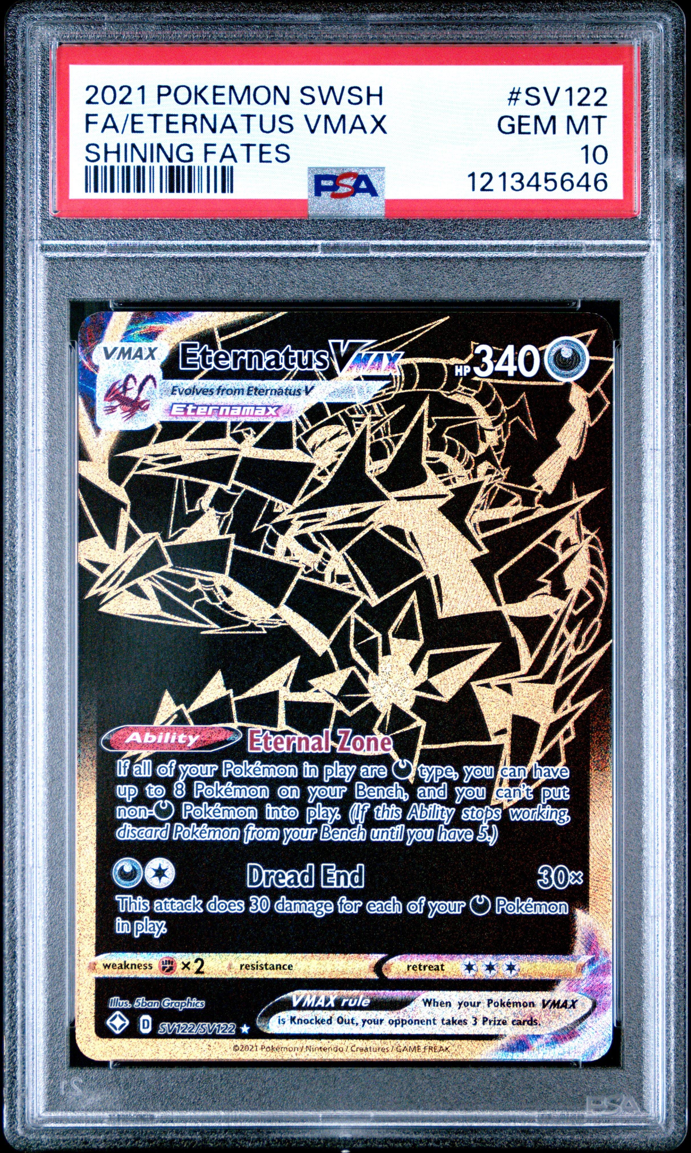 2021 Pokemon Sword & Shield Shining Fates Sv122 Full Art/eternatus