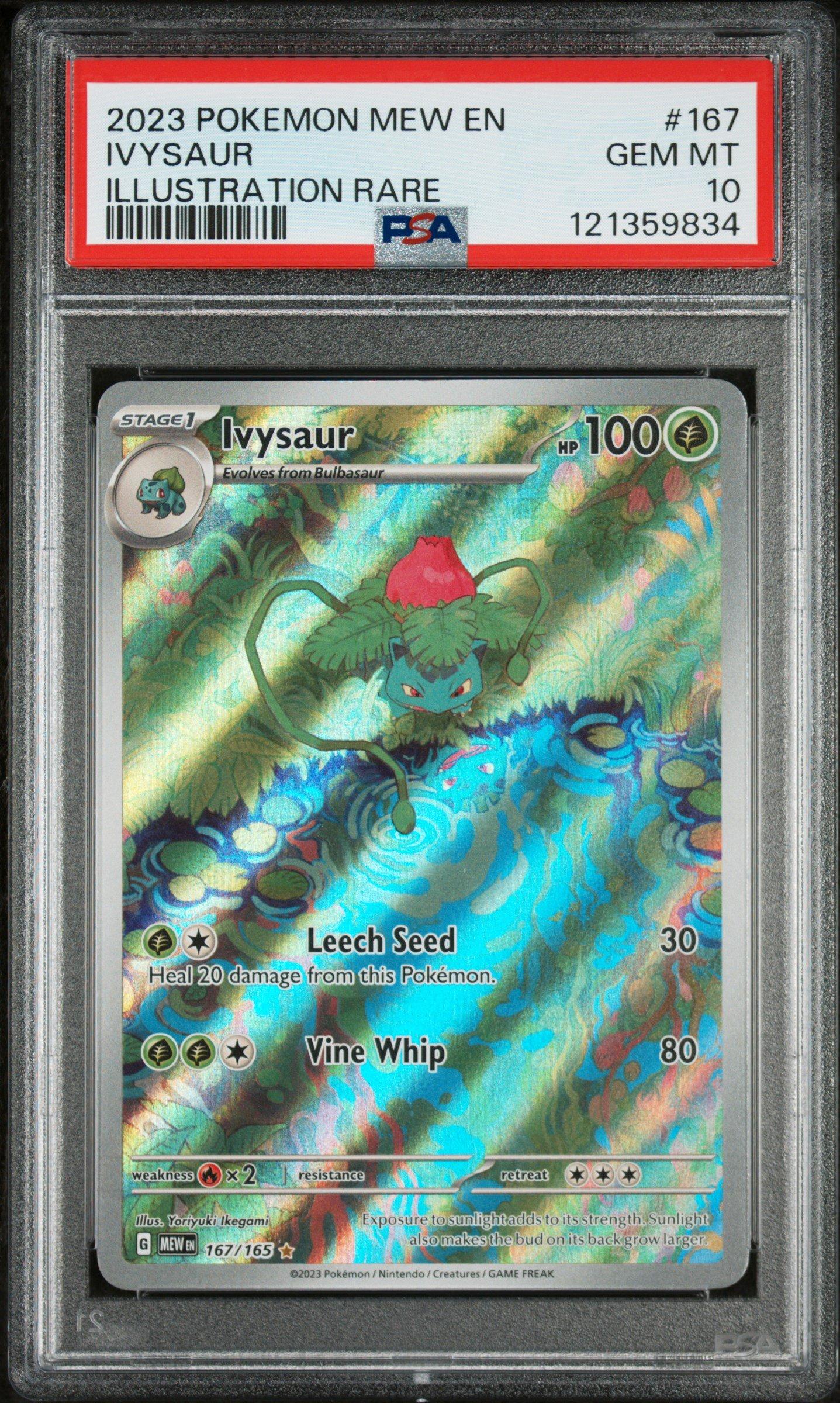 2023 Pokemon Mew En-151 167 Ivysaur Illustration Rare PSA 10