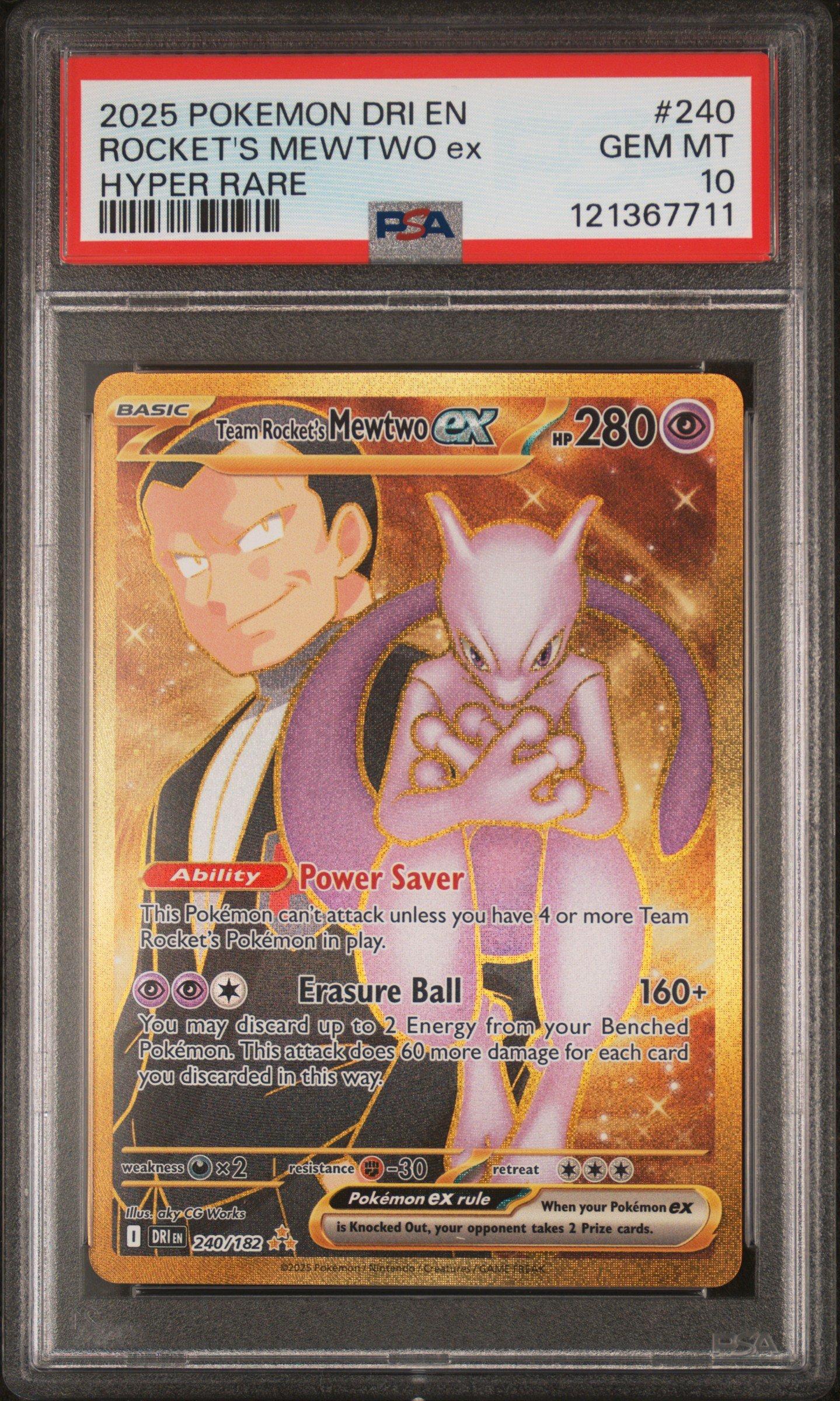 2025 Pokemon Dri En-destined Rivals 240 Team Rocket's Mewtwo Ex
