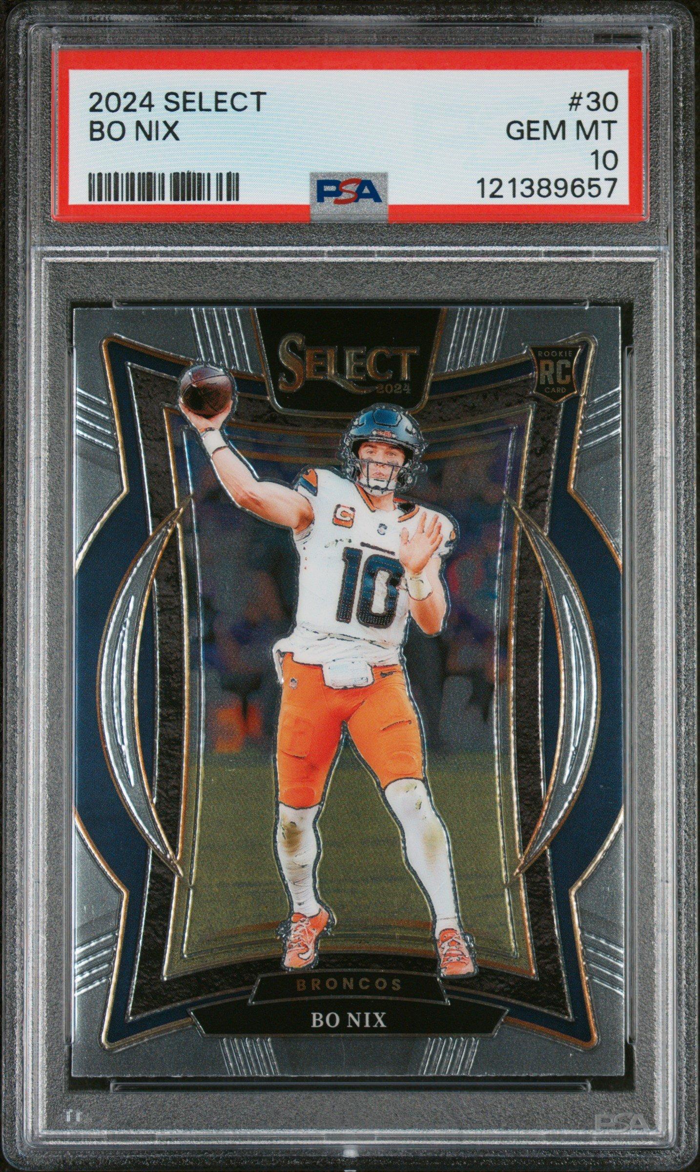 bo nix passing grade card Amazon.com: Graded 2024 Panini Prizm Bo Nix #309 Rookie RC Football Card  PSA 10 Gem Mint : Collectibles & Fine Art main image 1