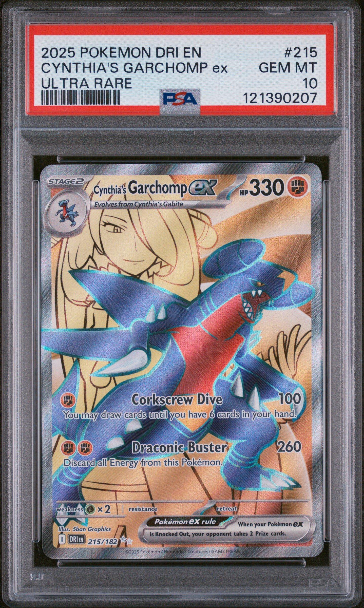 2025 Pokemon Dri En-destined Rivals 215 Cynthia's Garchomp Ex