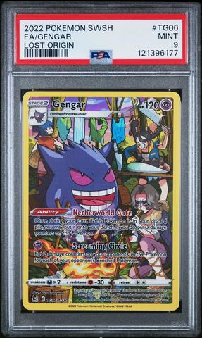 2022 Pokemon Sword & Shield Lost Origin Tg06 Full Art/gengar PSA 9