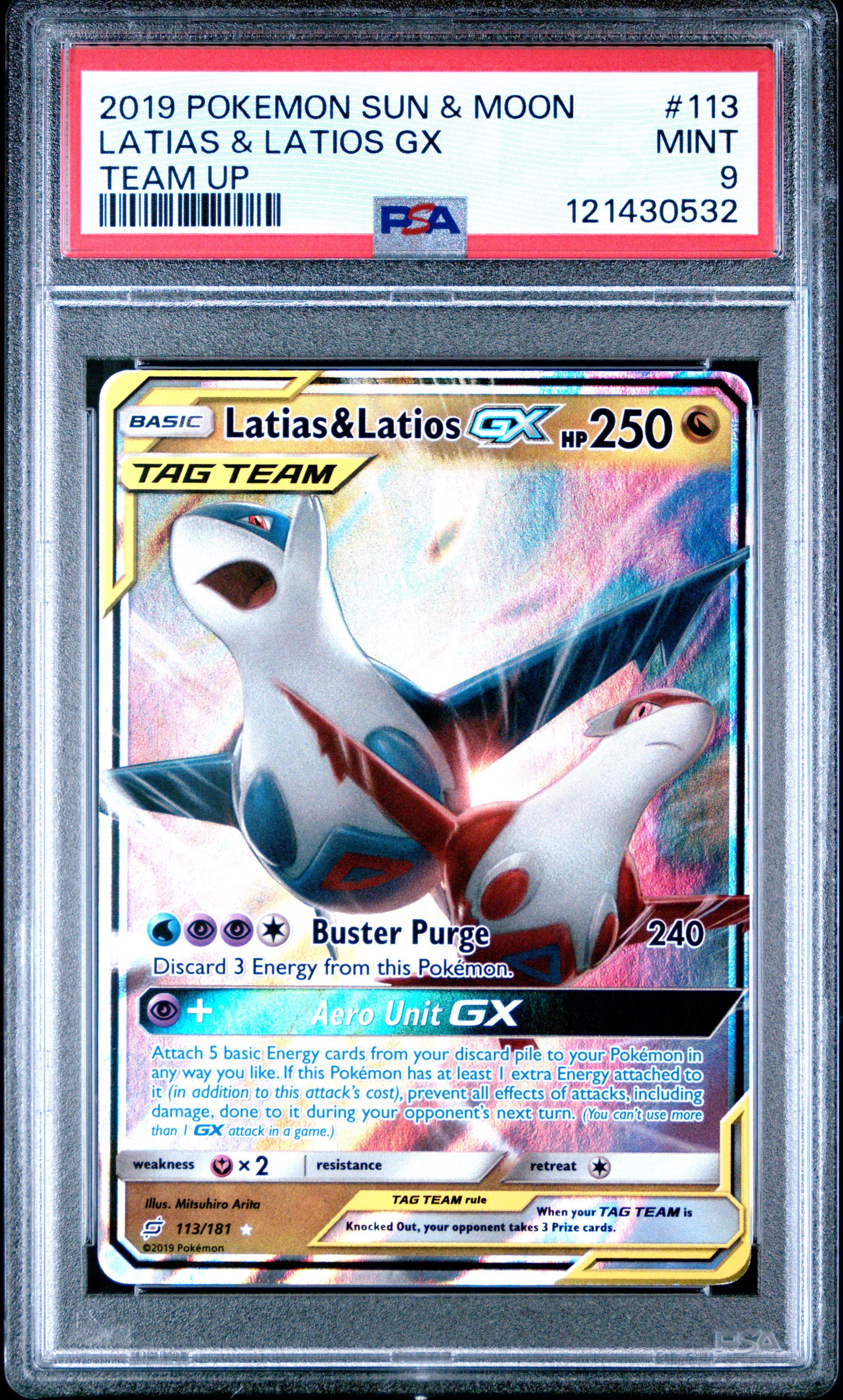 latios pokemon cards Pokemon Latios & Latias GX #38 Tag Bolt Japanese PSA 10