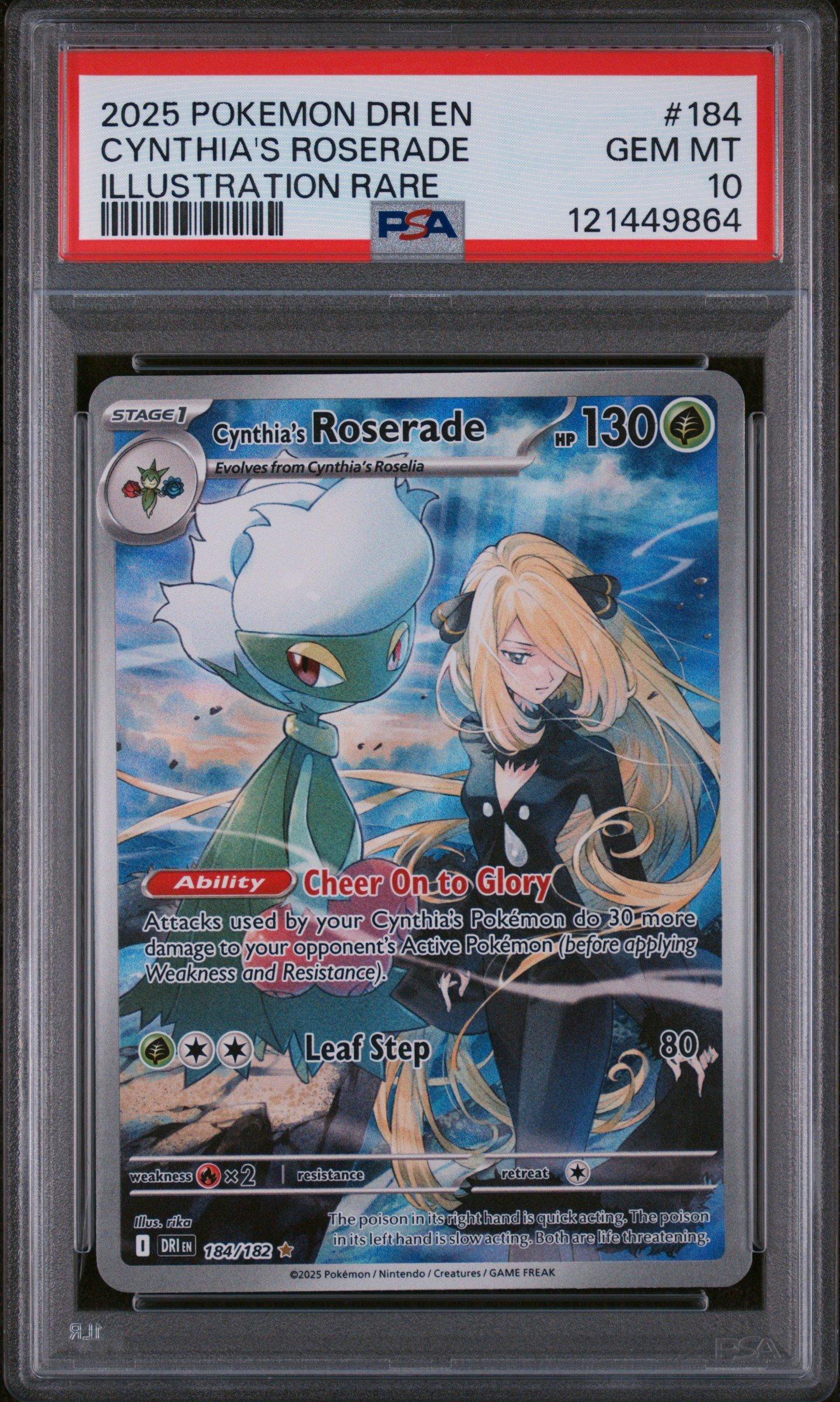 2025 Pokemon Dri En-destined Rivals 184 Cynthia's Roserade