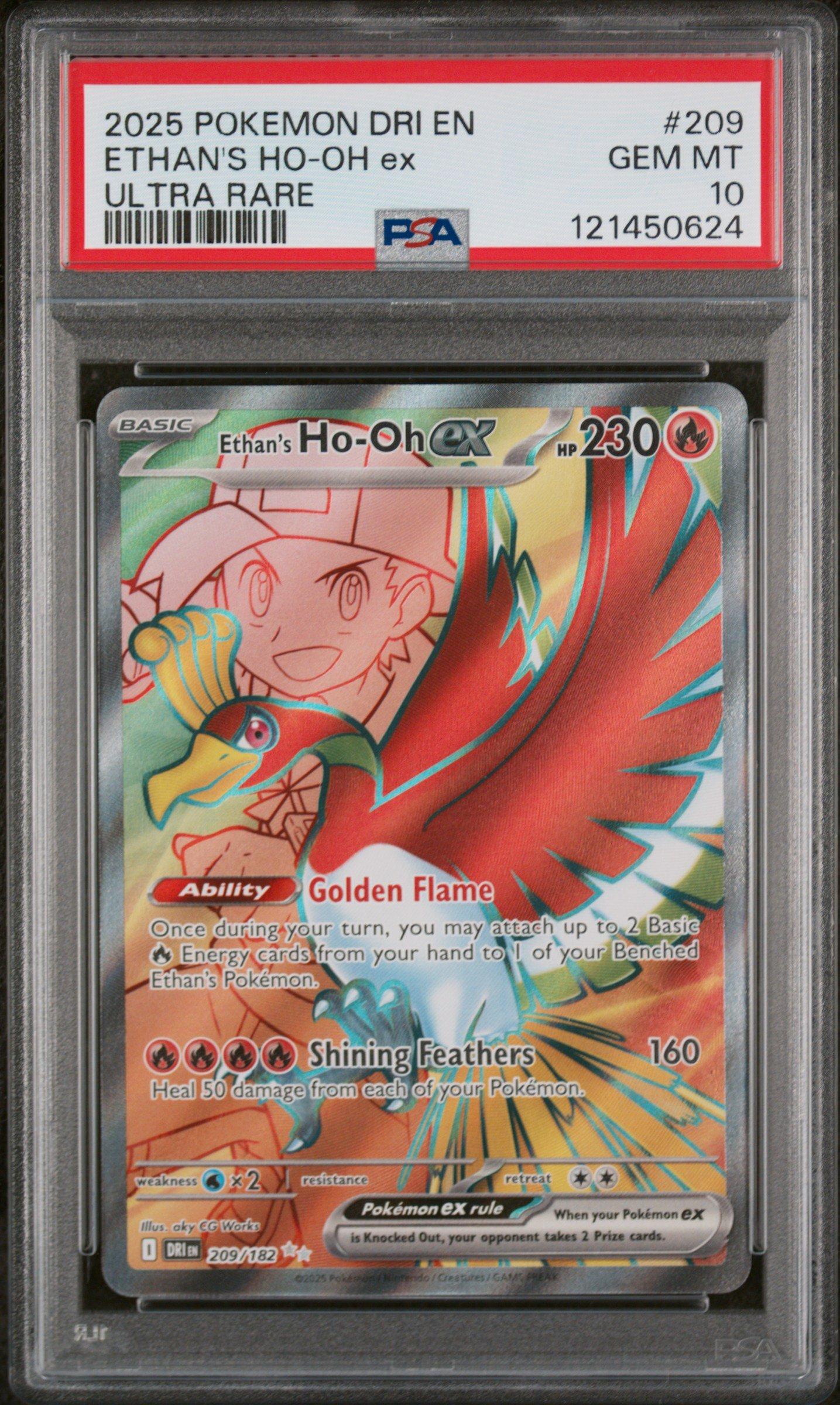 2025 Pokemon Dri En-destined Rivals 209 Ethan's Ho-oh Ex Ultra