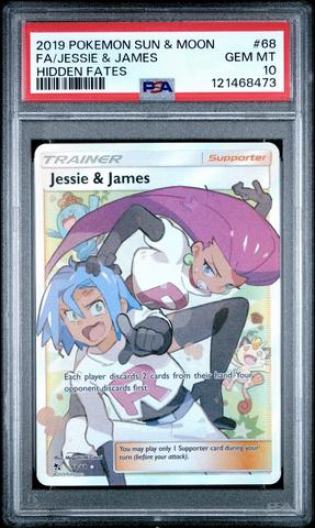 2019 Pokemon Sun & Moon Hidden Fates 68 Full Art/jessie & James