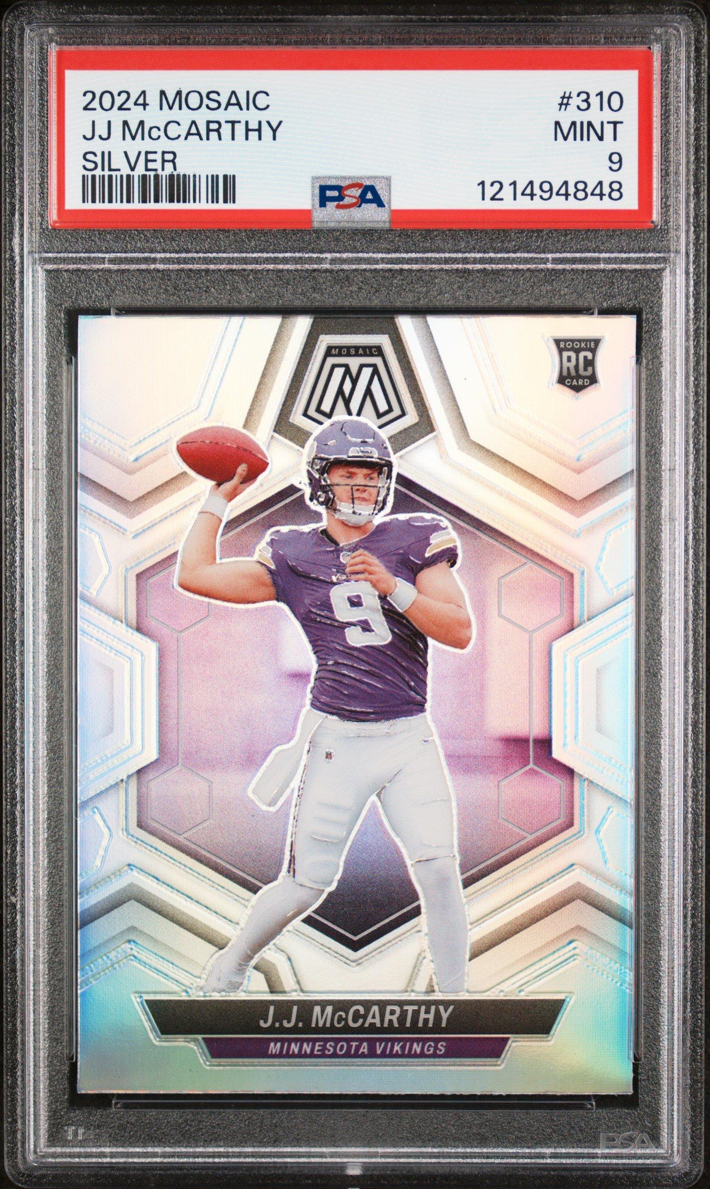 2024 Panini Mosaic 310 Jj Mccarthy Silver PSA 9