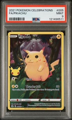 2021 Pokemon Celebrations 005 Full Art/pikachu PSA 9 | GameStop