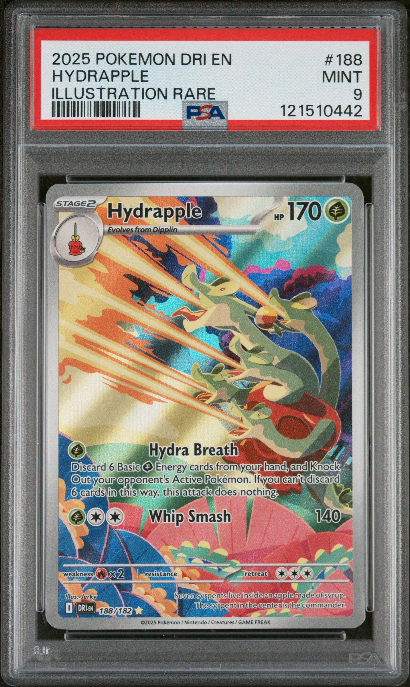 2025 Pokemon Dri En-destined Rivals 188 Hydrapple Illustration Rare PSA