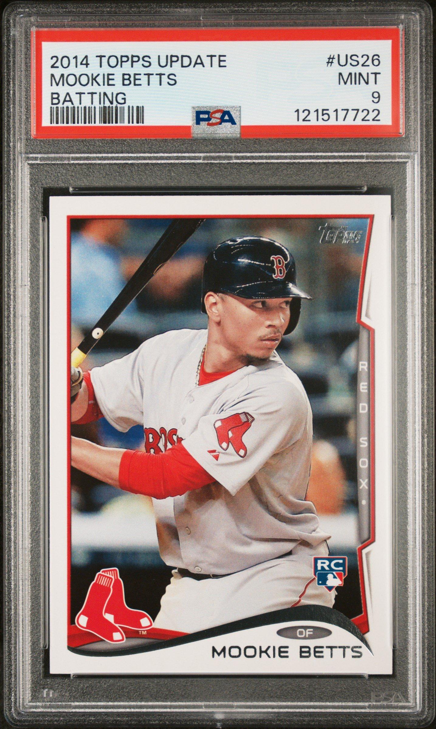 2014 Topps Update Us26 Mookie Betts Batting PSA