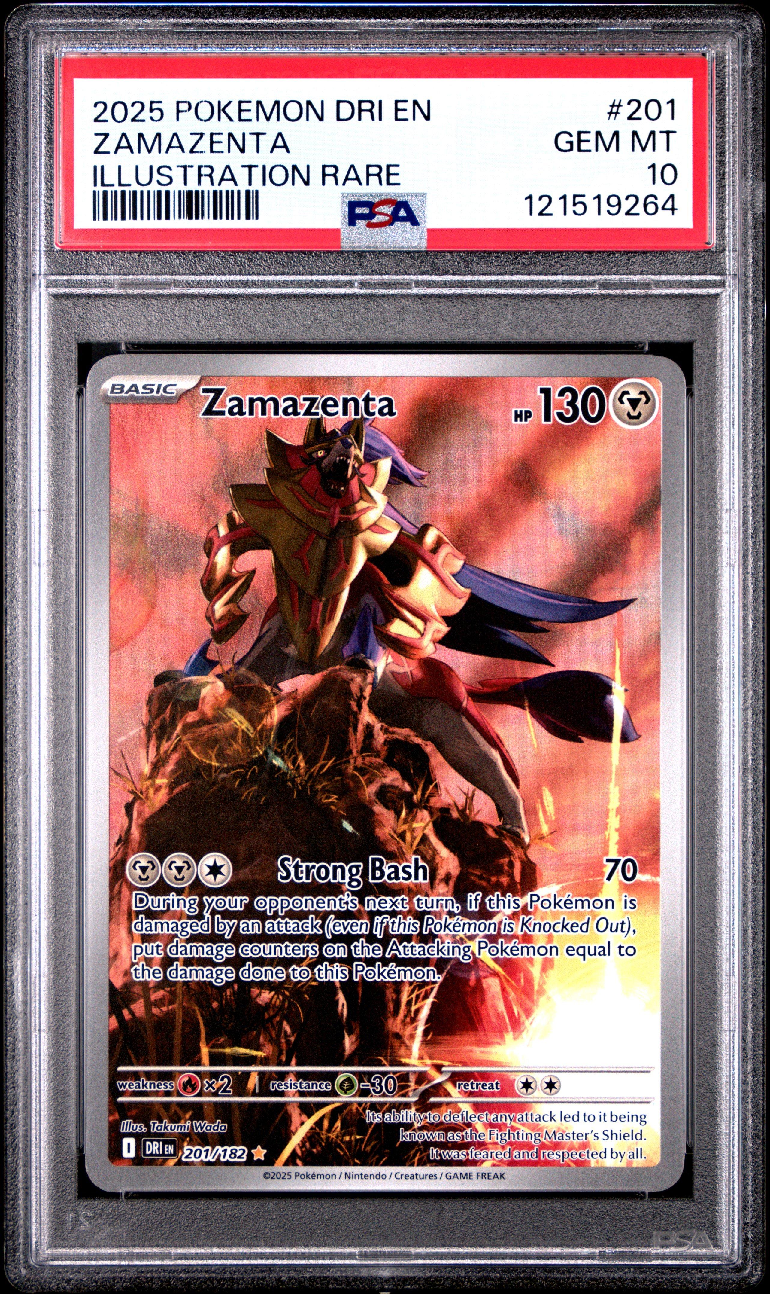 2025 Pokemon Dri En-destined Rivals 201 Zamazenta Illustration