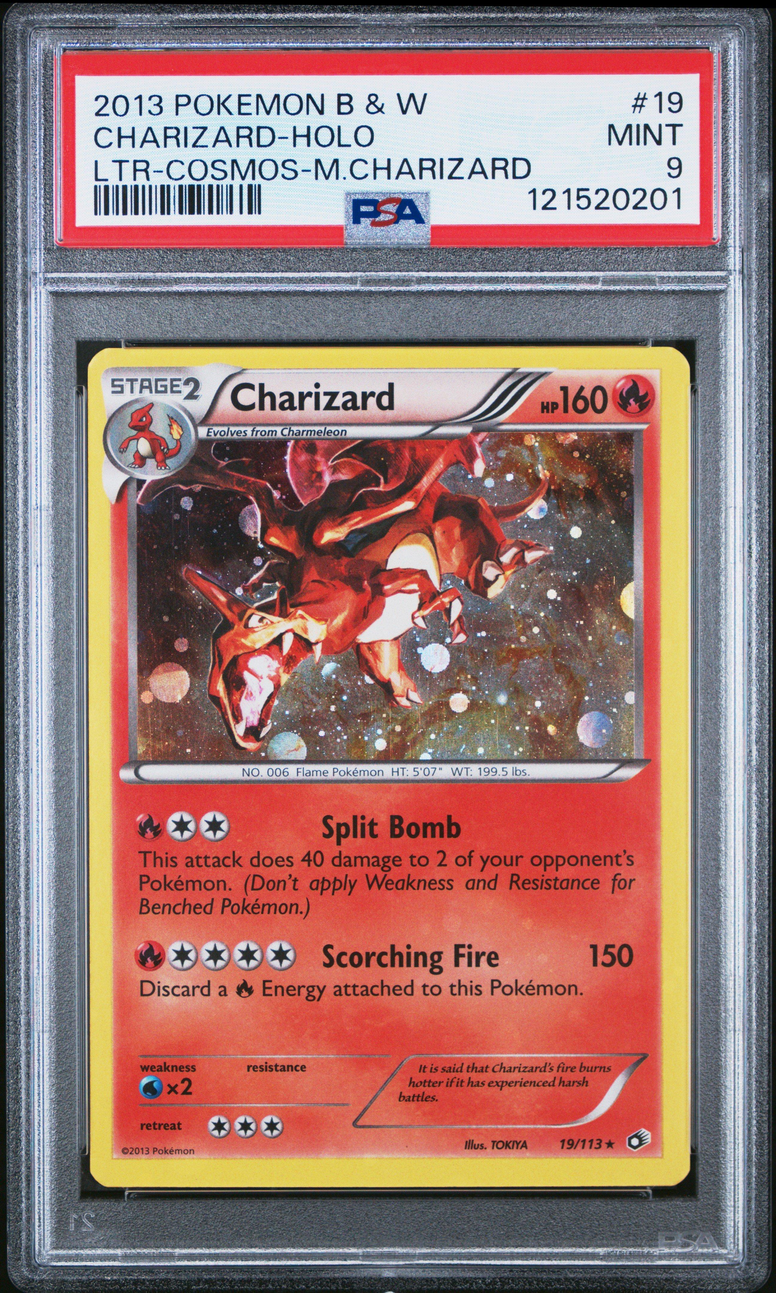 世界107枚 PSA9 リザードン 2013 011 40 charizard Charizard Pokemon 2013 Reverse Foil EBB EX Battle Boost Japanese