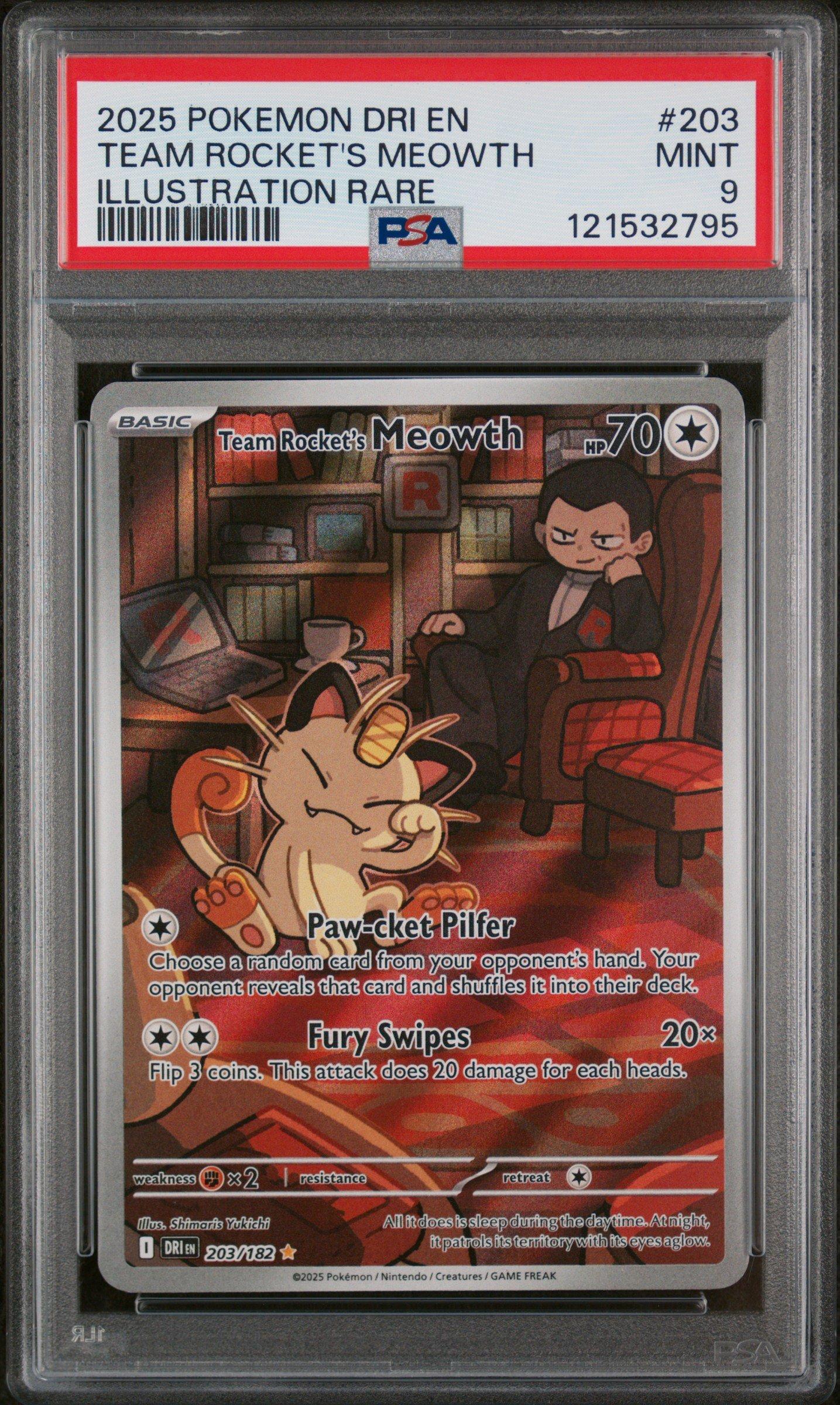 2025 Pokemon Dri En-destined Rivals 203 Team Rocket's Meowth