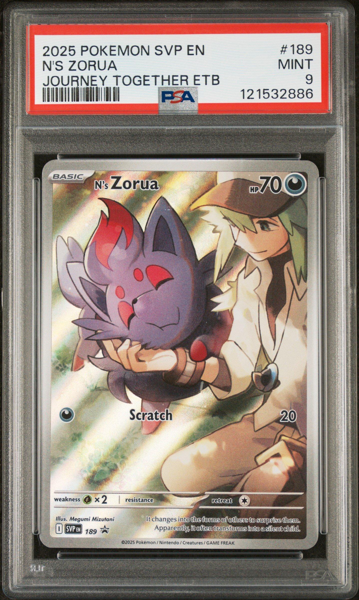 2025 Pokemon Svp En-sv Black Star Promo 189 N's Zorua Journey