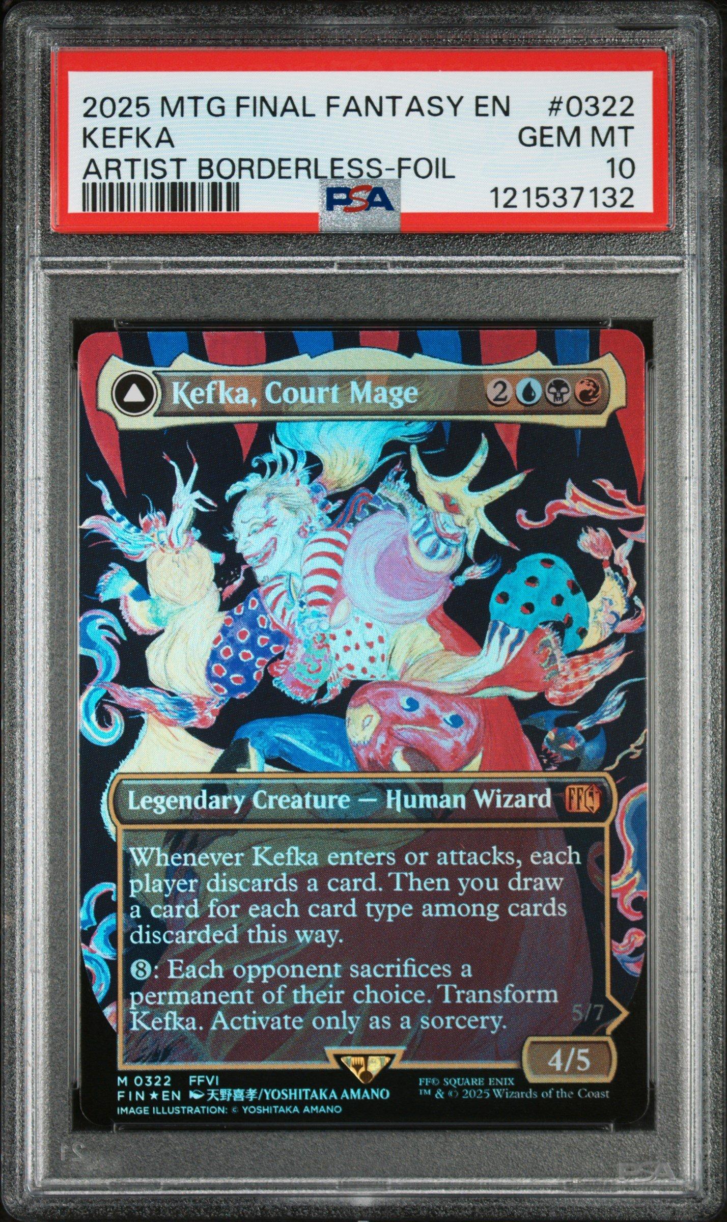 PSA10 MTG ケフカKefka Palazzo 2025 Foil 2025 Magic The Gathering Final Fantasy 0322 Kefka, Court Mage