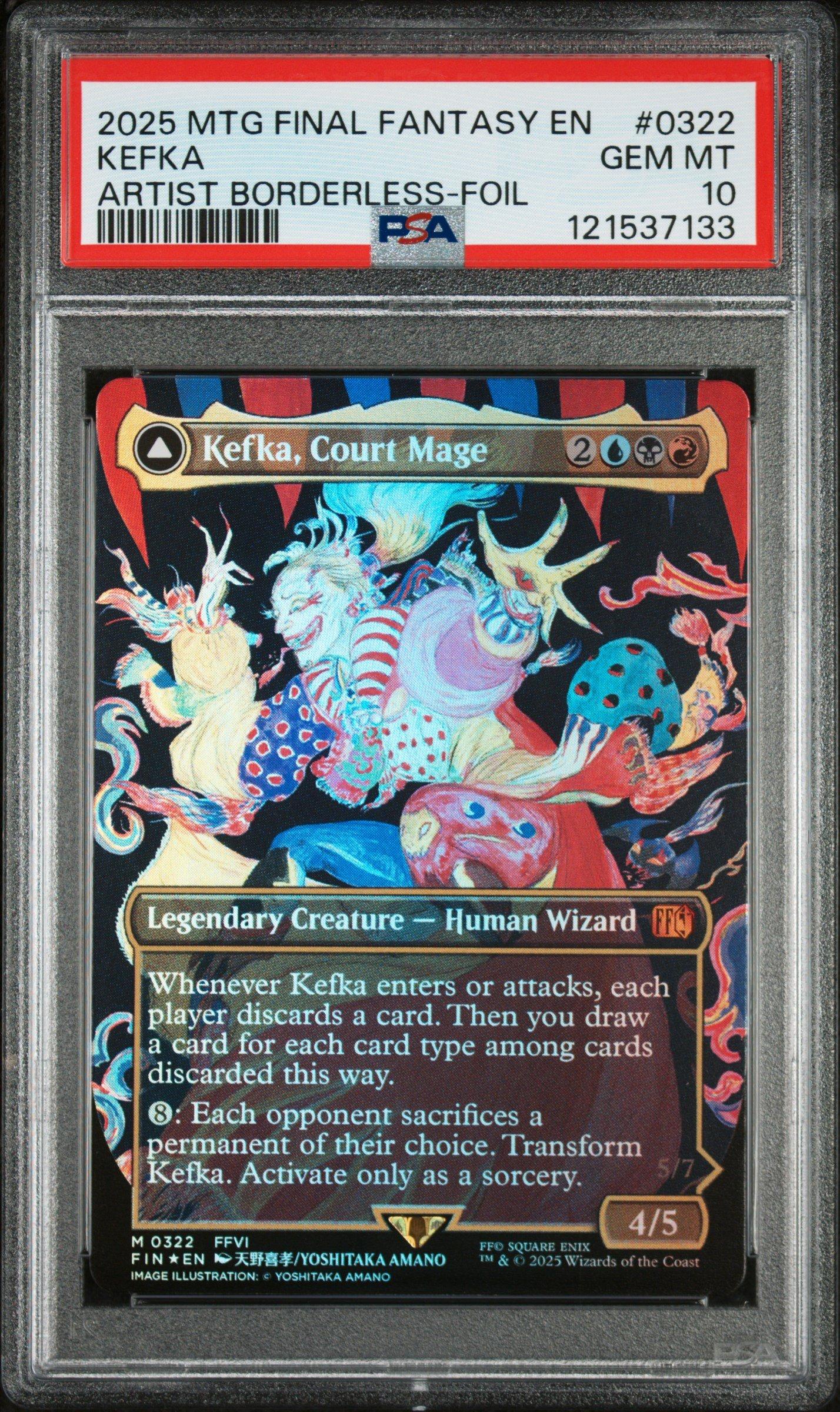 PSA10 MTG ケフカKefka Palazzo 2025 Foil 2025 Magic The Gathering Final Fantasy 0322 Kefka, Court Mage