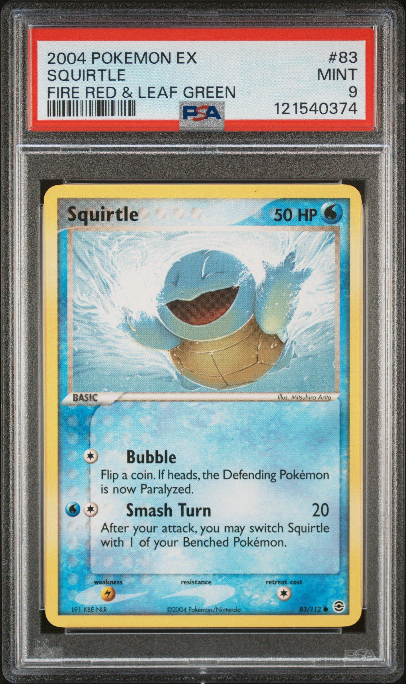 2004 Pokemon Ex Fire Red & Leaf Green 83 Squirtle PSA 9 Graded