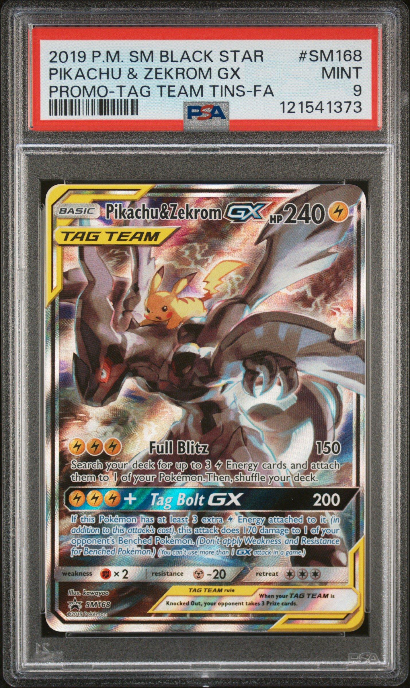 2019 Pokemon Sm Black Star Promo Sm168 Full Art/pikachu & Zekrom