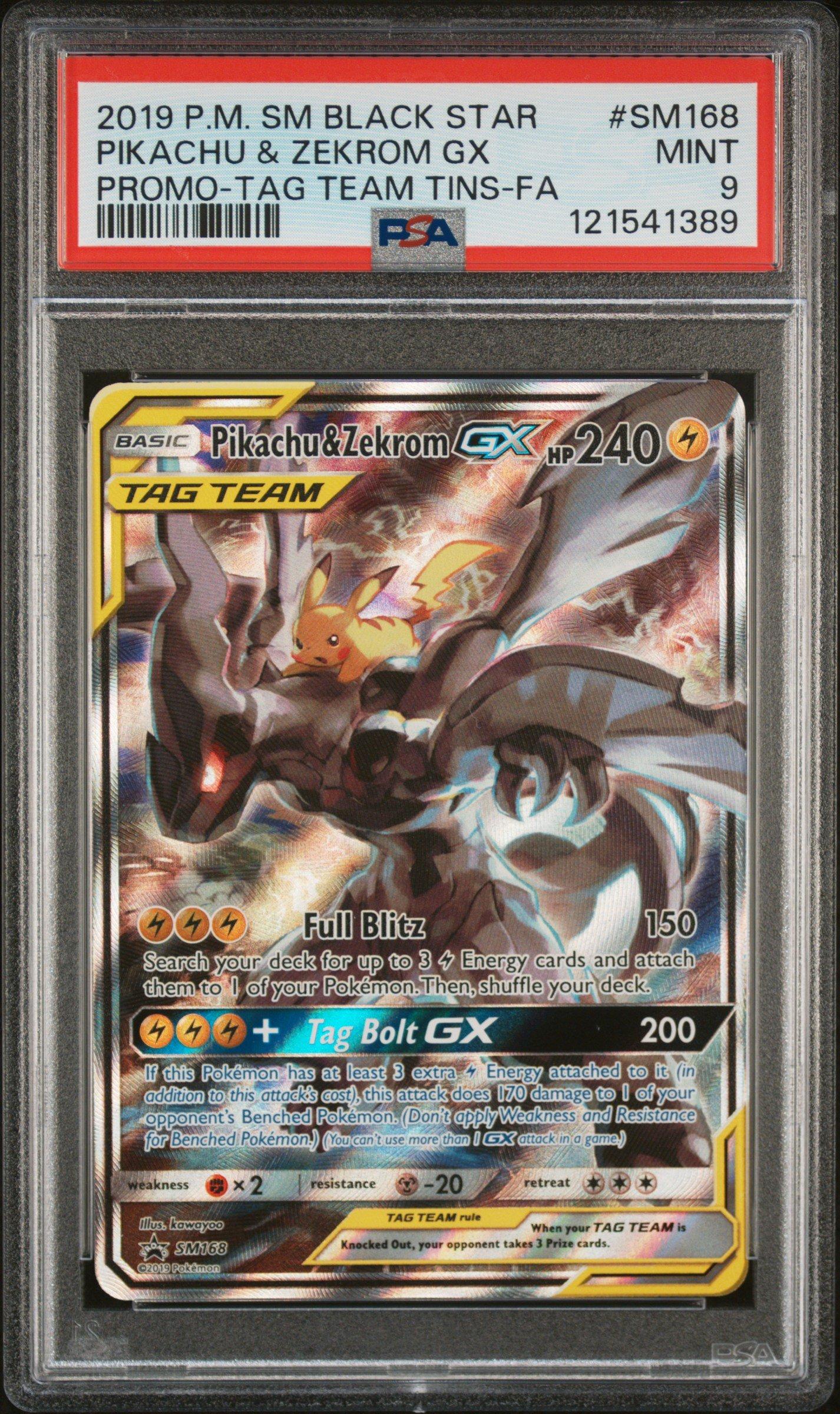 2019 Pokemon Sm Black Star Promo Sm168 Full Art/pikachu & Zekrom