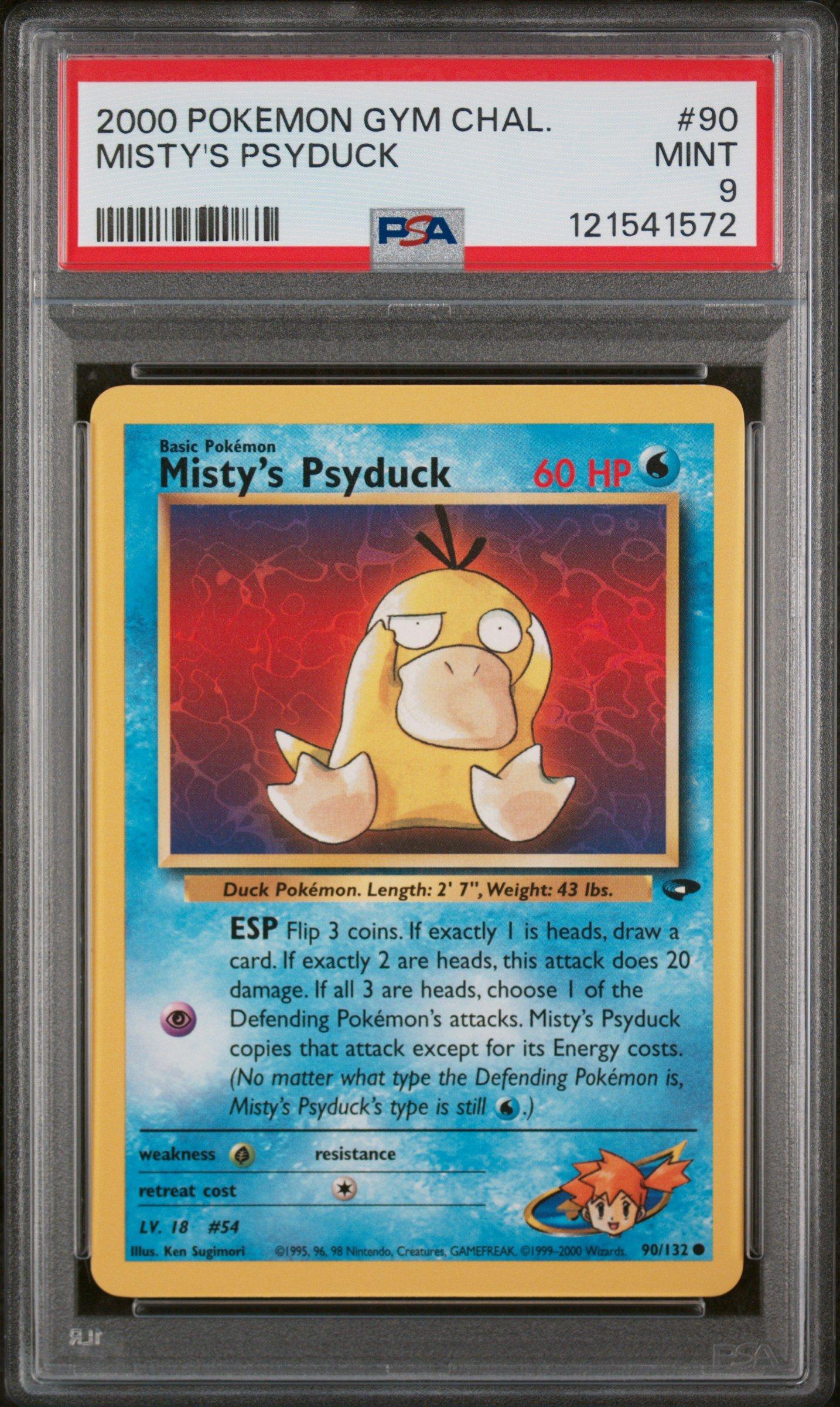 2000 Pokemon Gym Challenge 90 Misty's Psyduck PSA 9