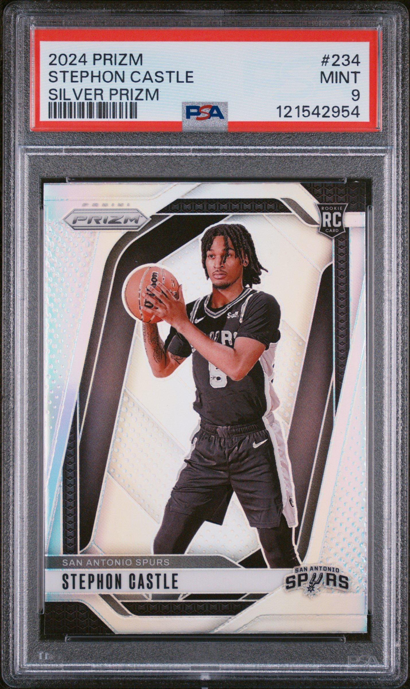 2024 Panini Prizm 234 Stephon Castle Silver Prizm PSA 9 Graded