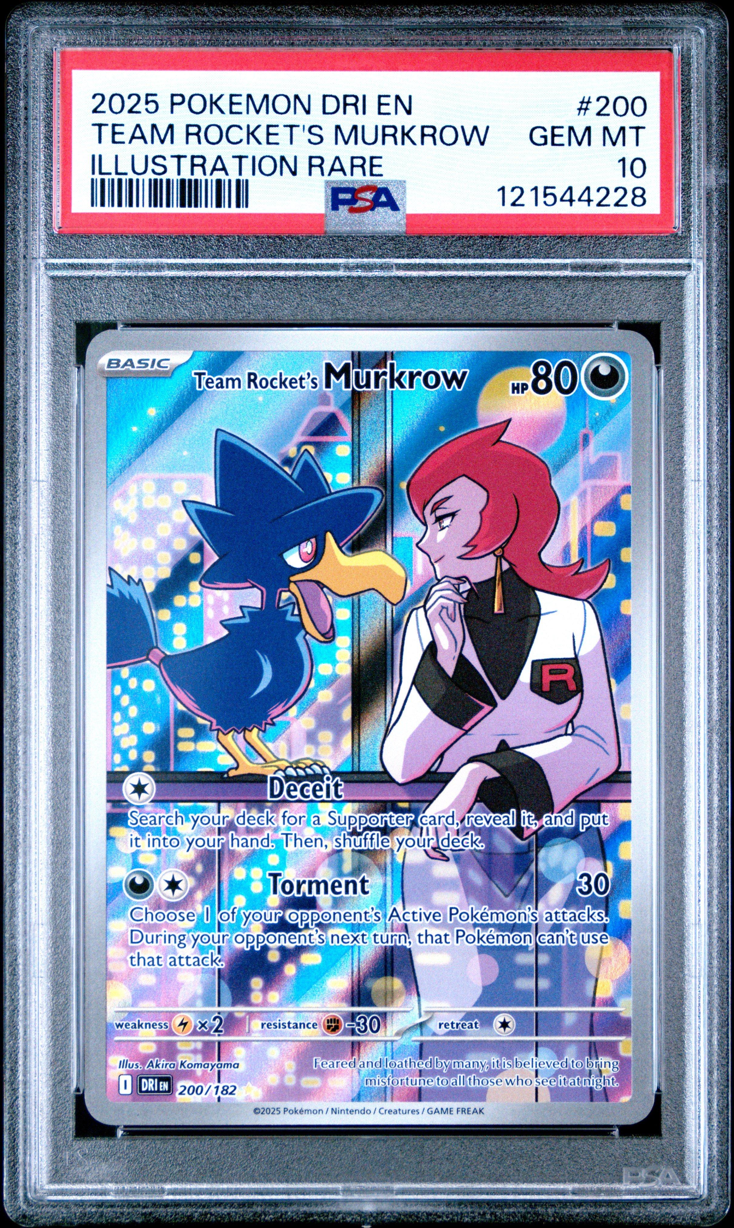 2025 Pokemon Dri En-destined Rivals 200 Team Rocket's Murkrow