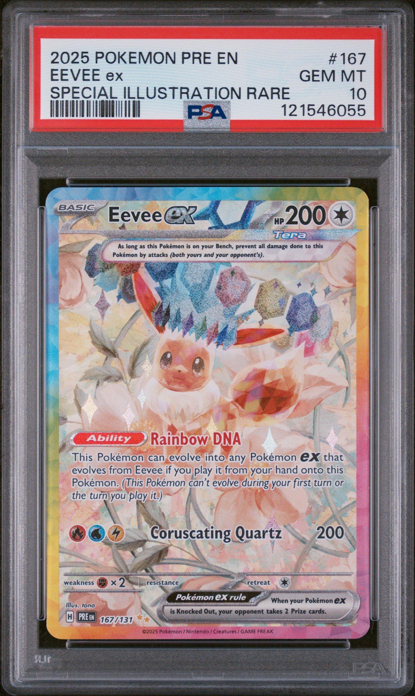 2025 Pokemon Pre En-prismatic Evolutions 167 Eevee Ex Special