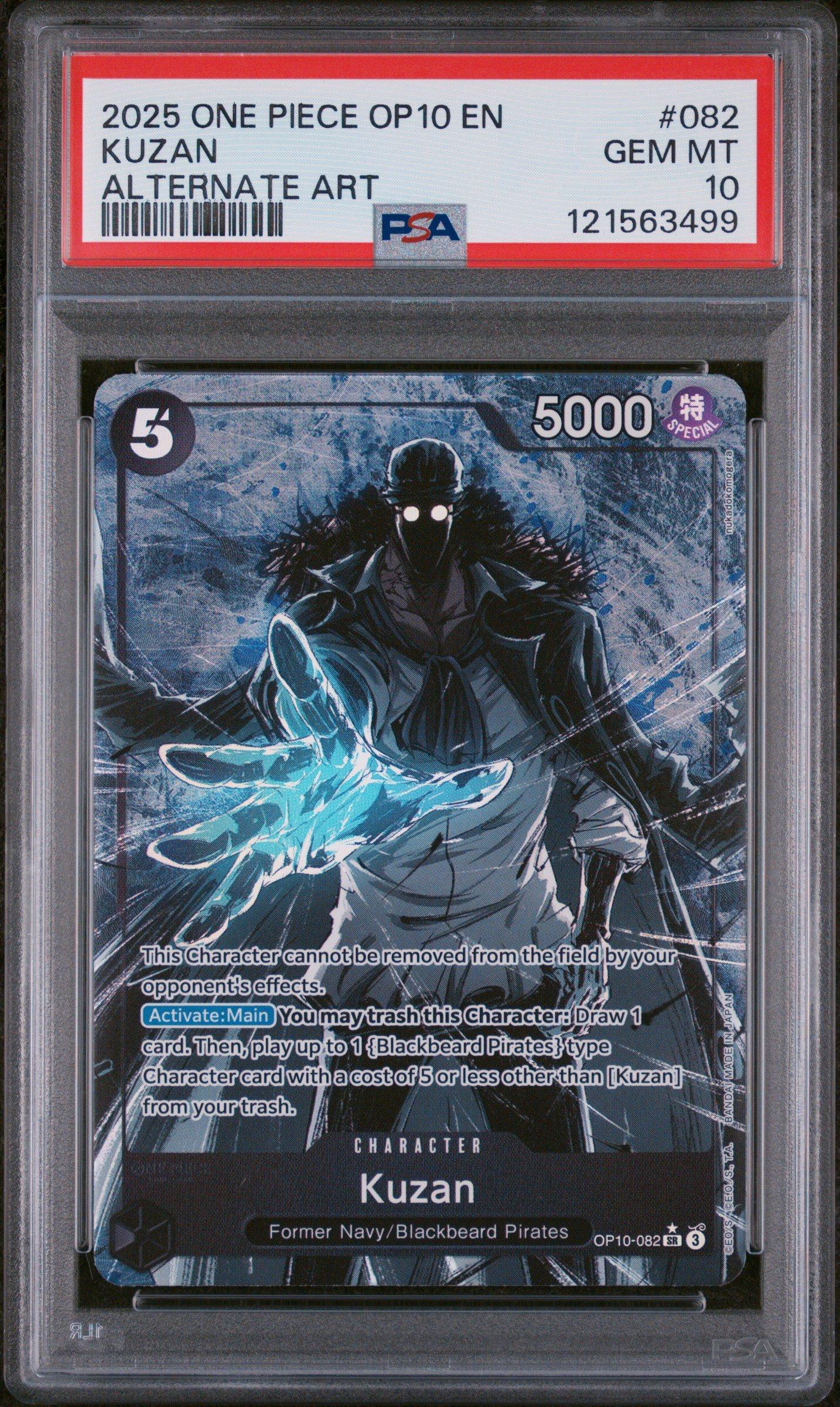 2025 One Piece Op10-royal Blood 082 Kuzan Alternate Art PSA 10