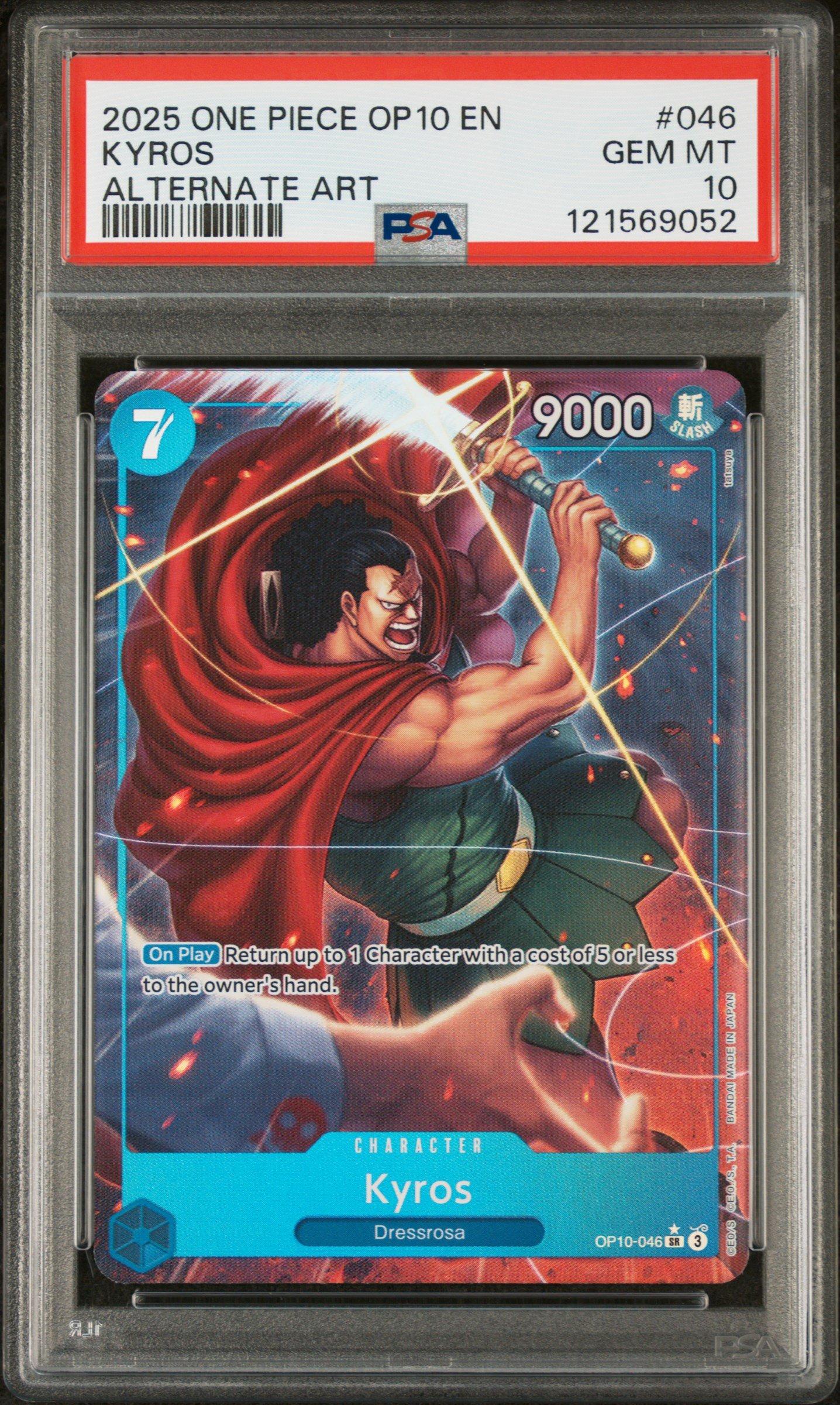 2025 One Piece Op10-royal Blood 046 Kyros Alternate Art PSA 10