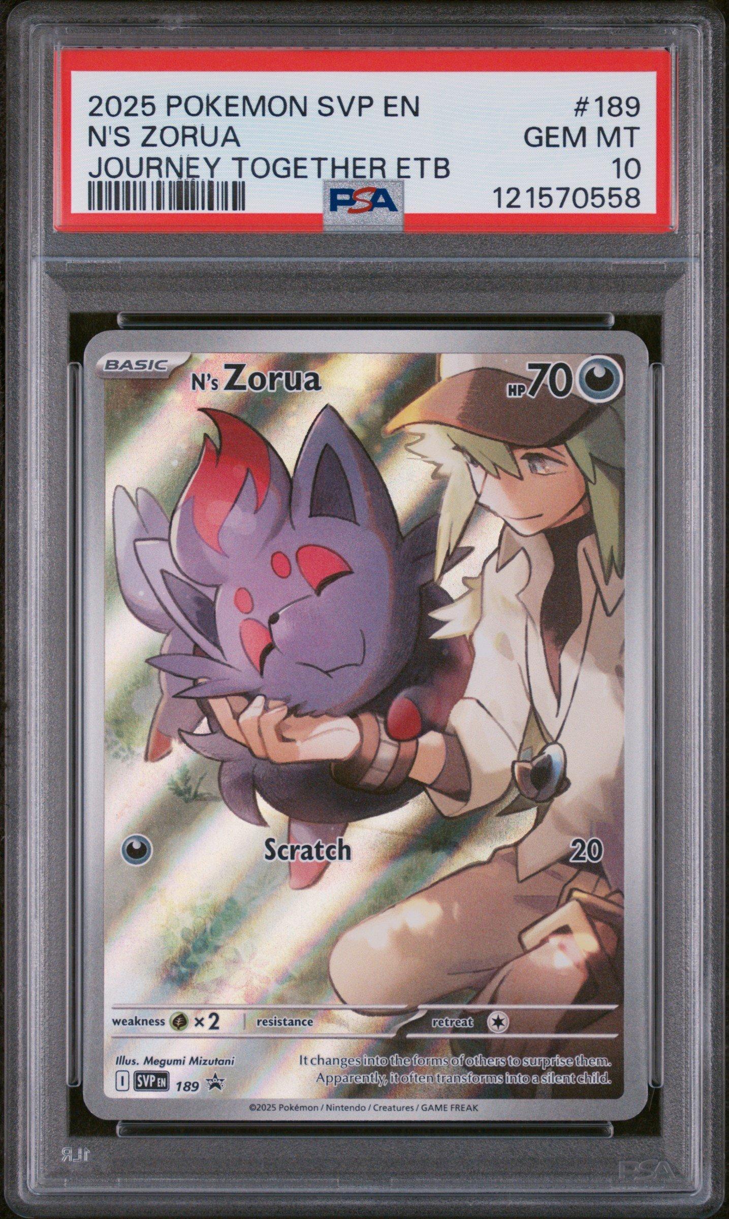 2025 Pokemon Svp En-sv Black Star Promo 189 N's Zorua Journey