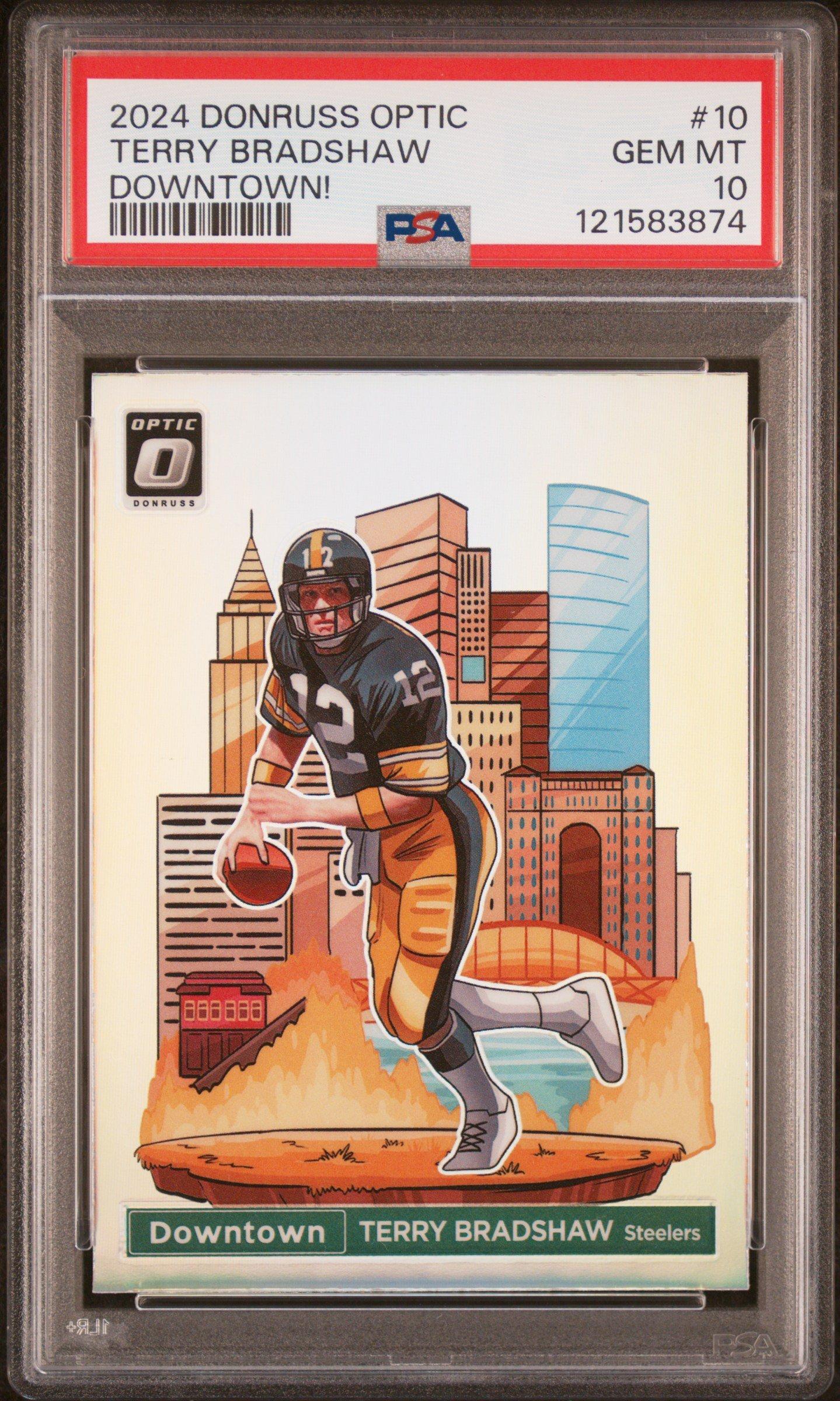2024 Panini Donruss Optic Downtown! 10 Terry Bradshaw PSA 10