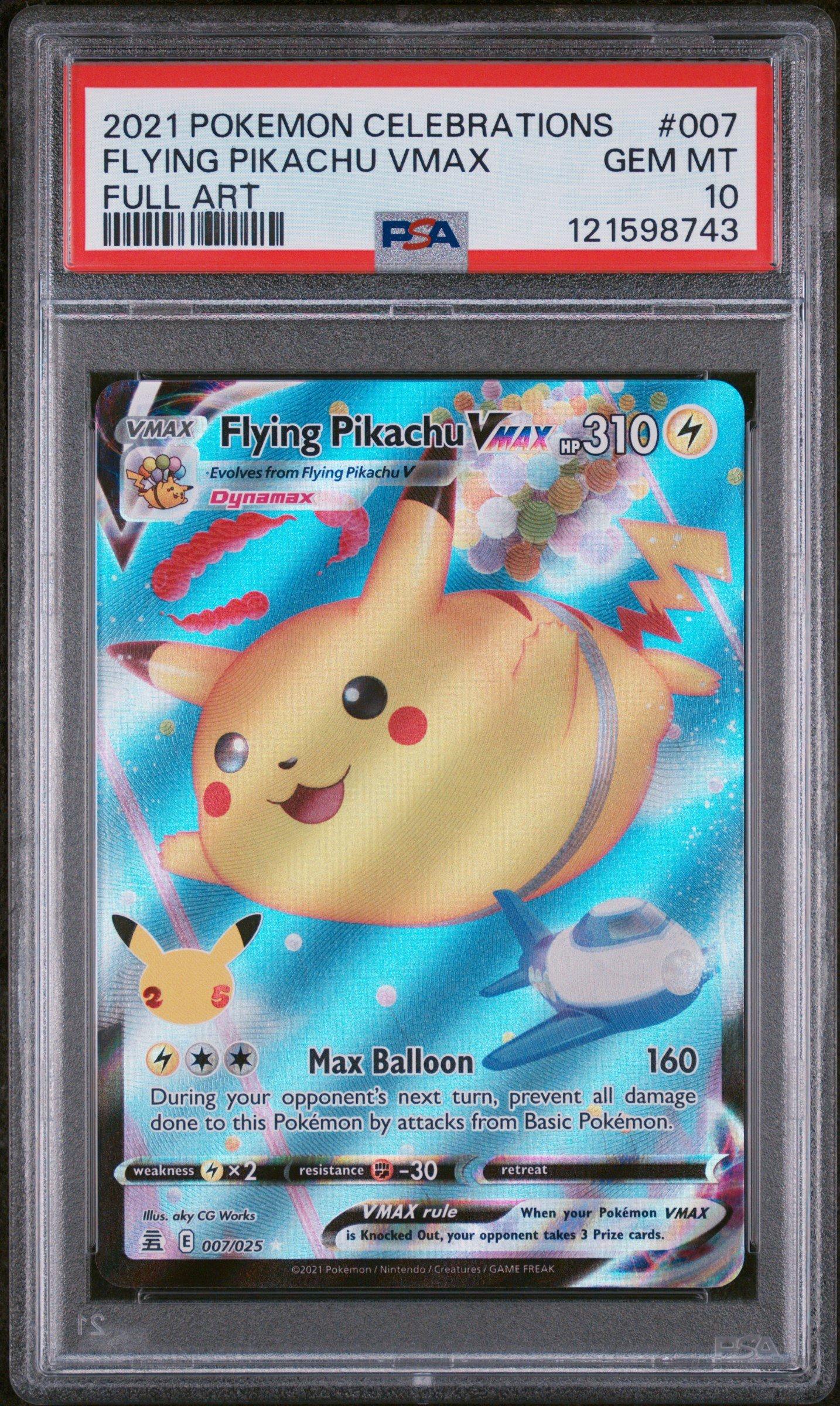 2021 Pokemon Celebrations 007 Full Art/flying Pikachu Vmax PSA 10