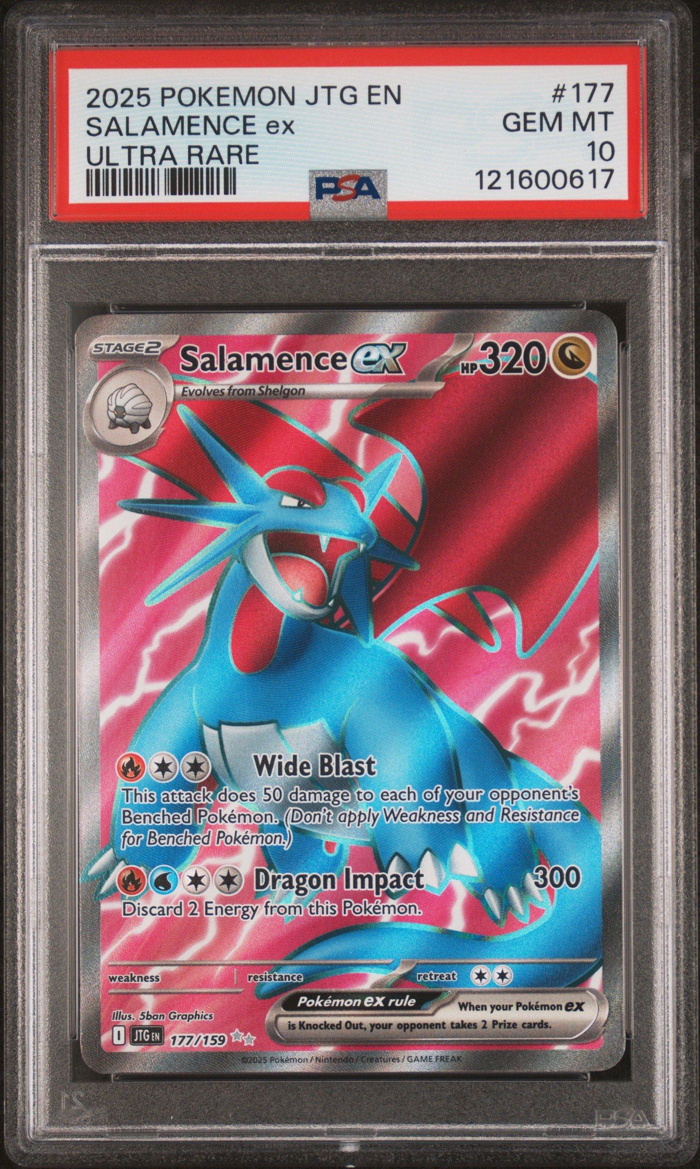 2025 Pokemon Jtg En-journey Together 177 Salamence Ex Ultra Rare