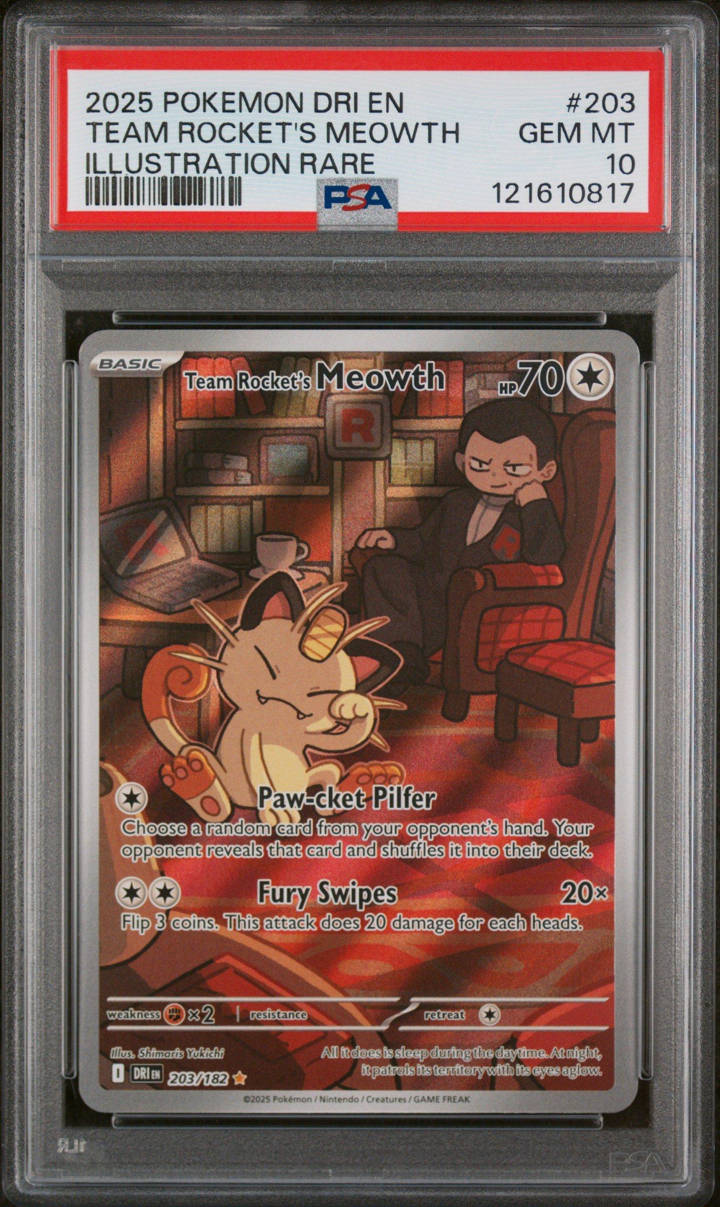2025 Pokemon Dri En-destined Rivals 203 Team Rocket's Meowth